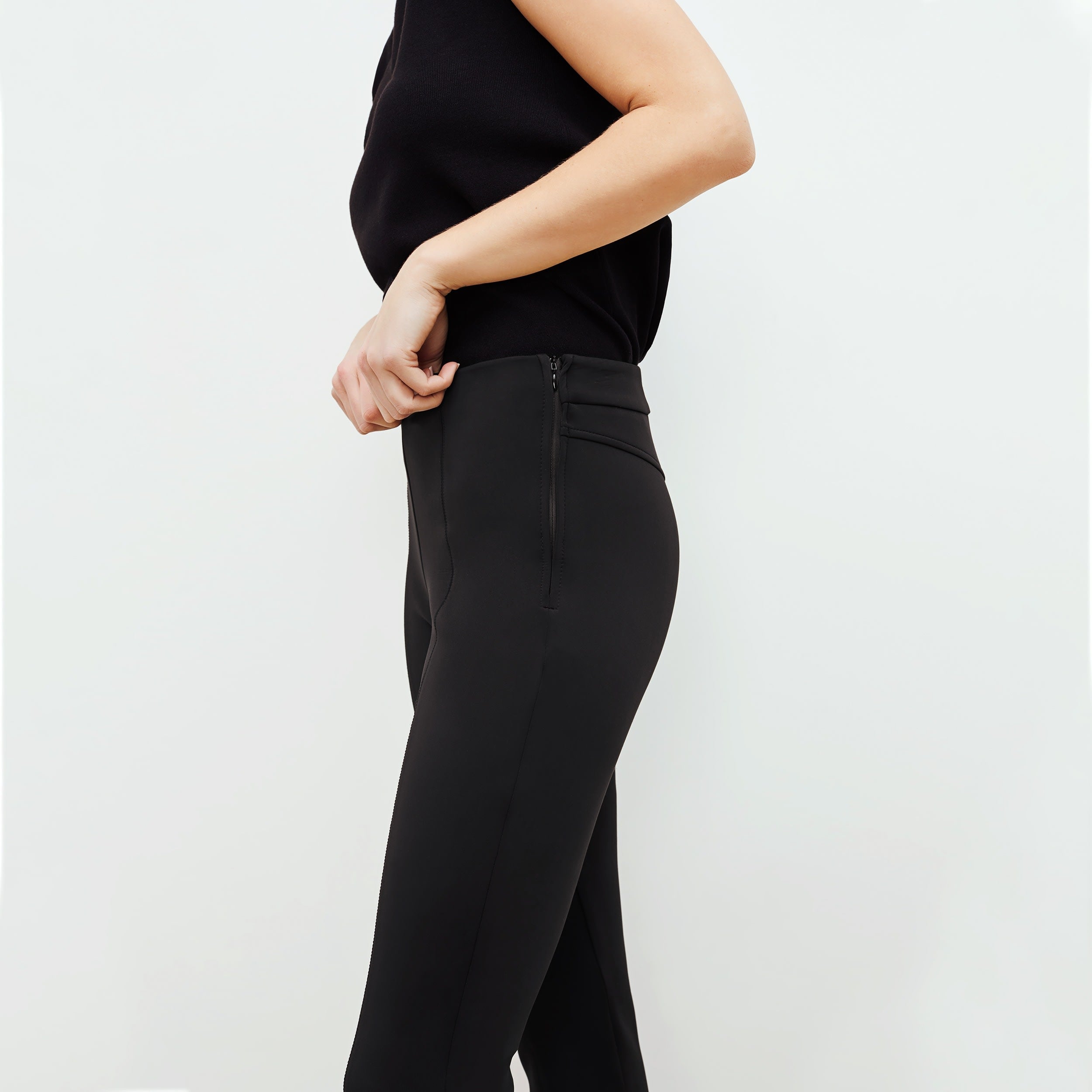 Shaw Pant Scuba - High Waisted Leggings for Women, Black - Perfect for Yoga, Workout & Lounge Wear