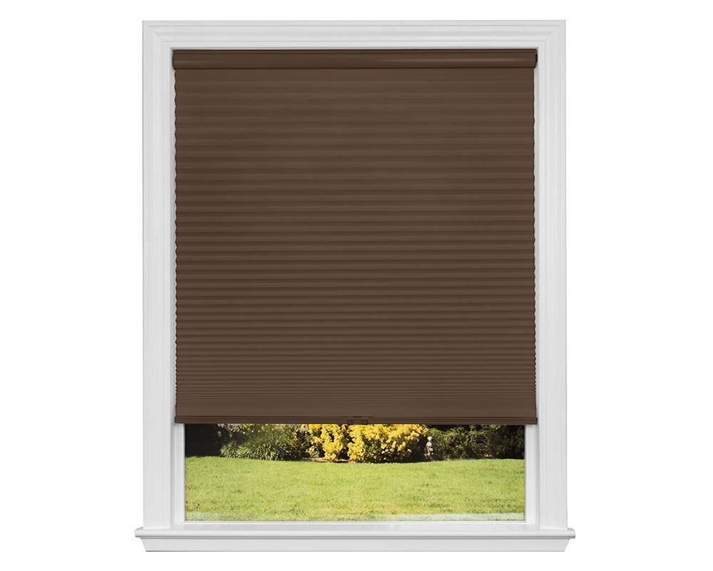 Artisan Select No-Tools Custom Cordless Blackout Cellular Shades - Mocha Color, 46 5/8