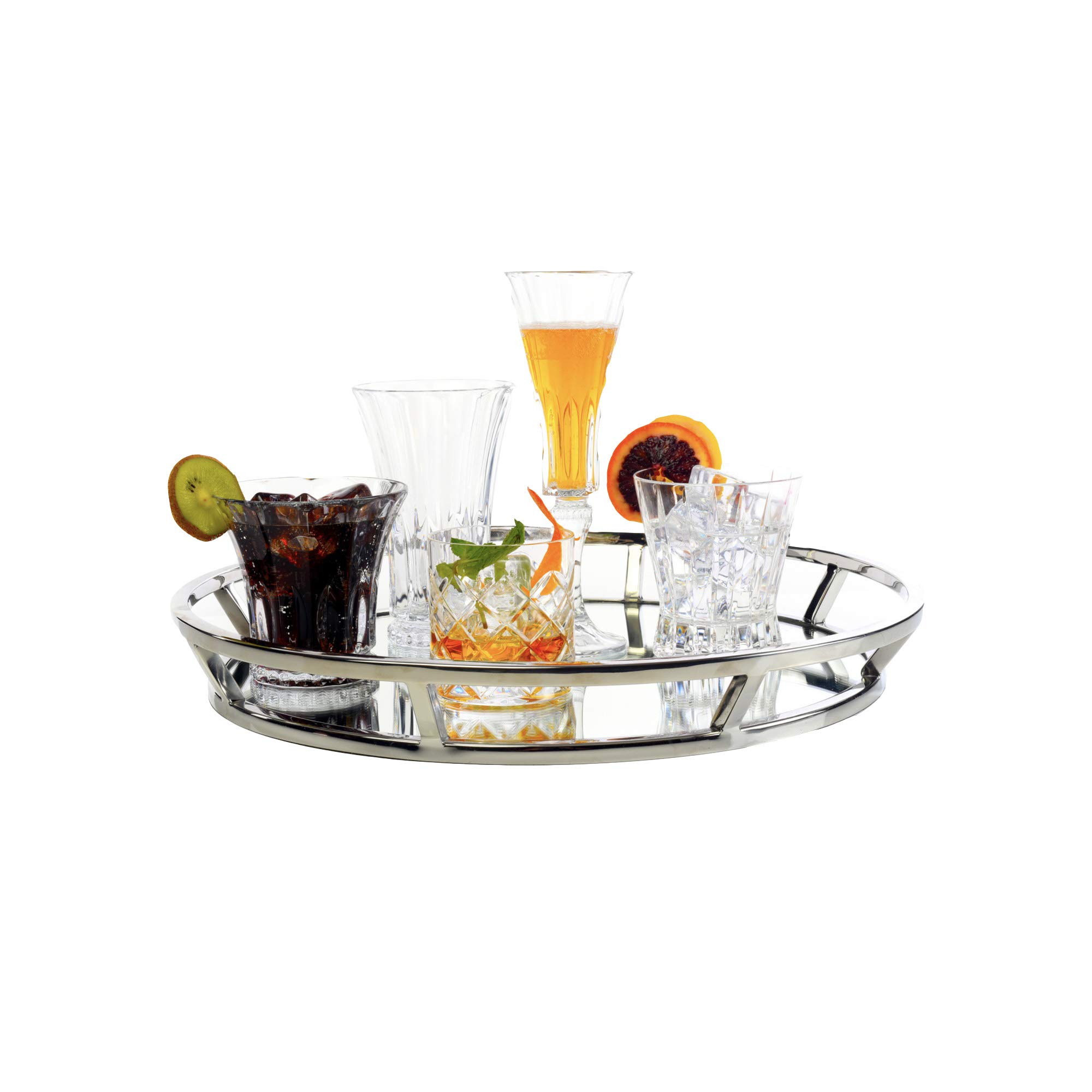 IMPULSE! Greenwich Medium Circle Mirror Tray - 16.5