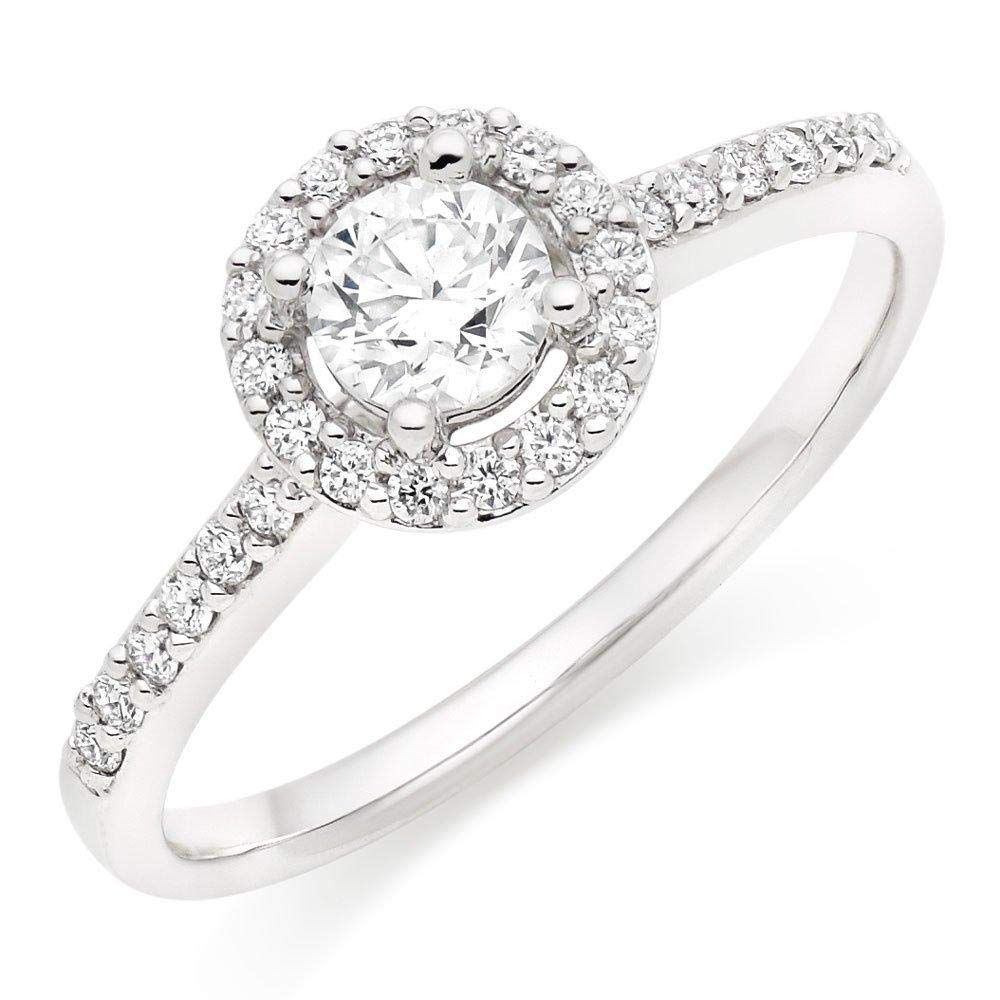 1 Carat Moissanite Engagement Ring for Women - 10K/14K/18K White Gold, Platinum or Silver - Cushion, Oval, Pear, Round, Emerald & Marquise Cut - Custom Text Engraving - Perfect for Proposals, Anniversaries & Special Occasions