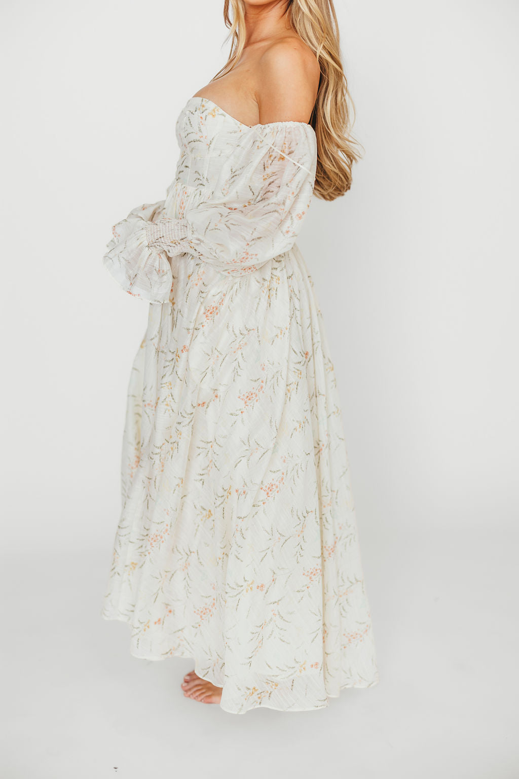 Ryder Grace Maxi Dress in Cream - Elegant Long Flowy Summer Dress for Women, Perfect for Beach, Wedding & Vacation | Lightweight & Comfortable