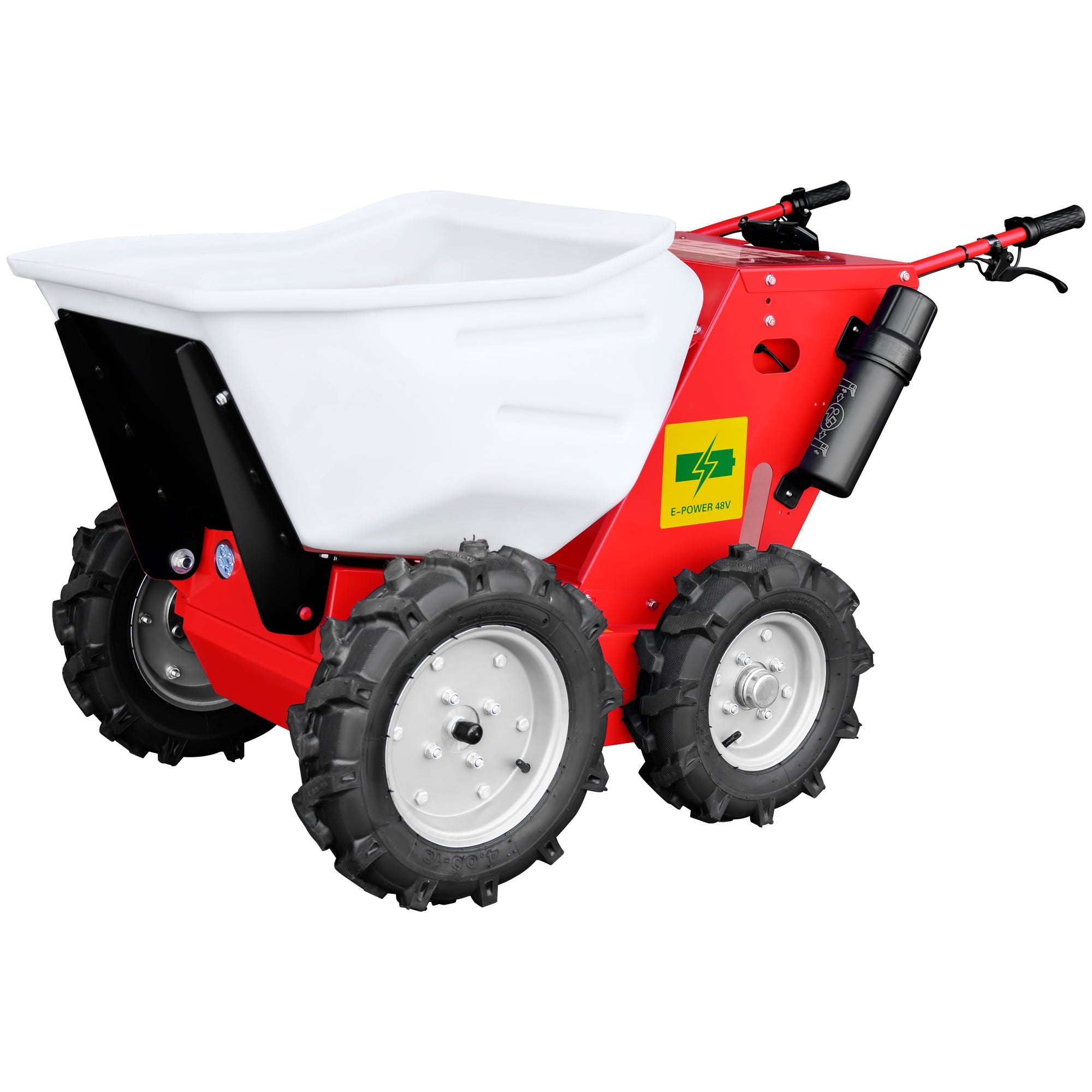 30 Concrete Power Buggy Electric Battery Mini Dumper 660 lb. Bucket Capacity - Heavy Duty Construction Equipment for Site Transport & Material Handling