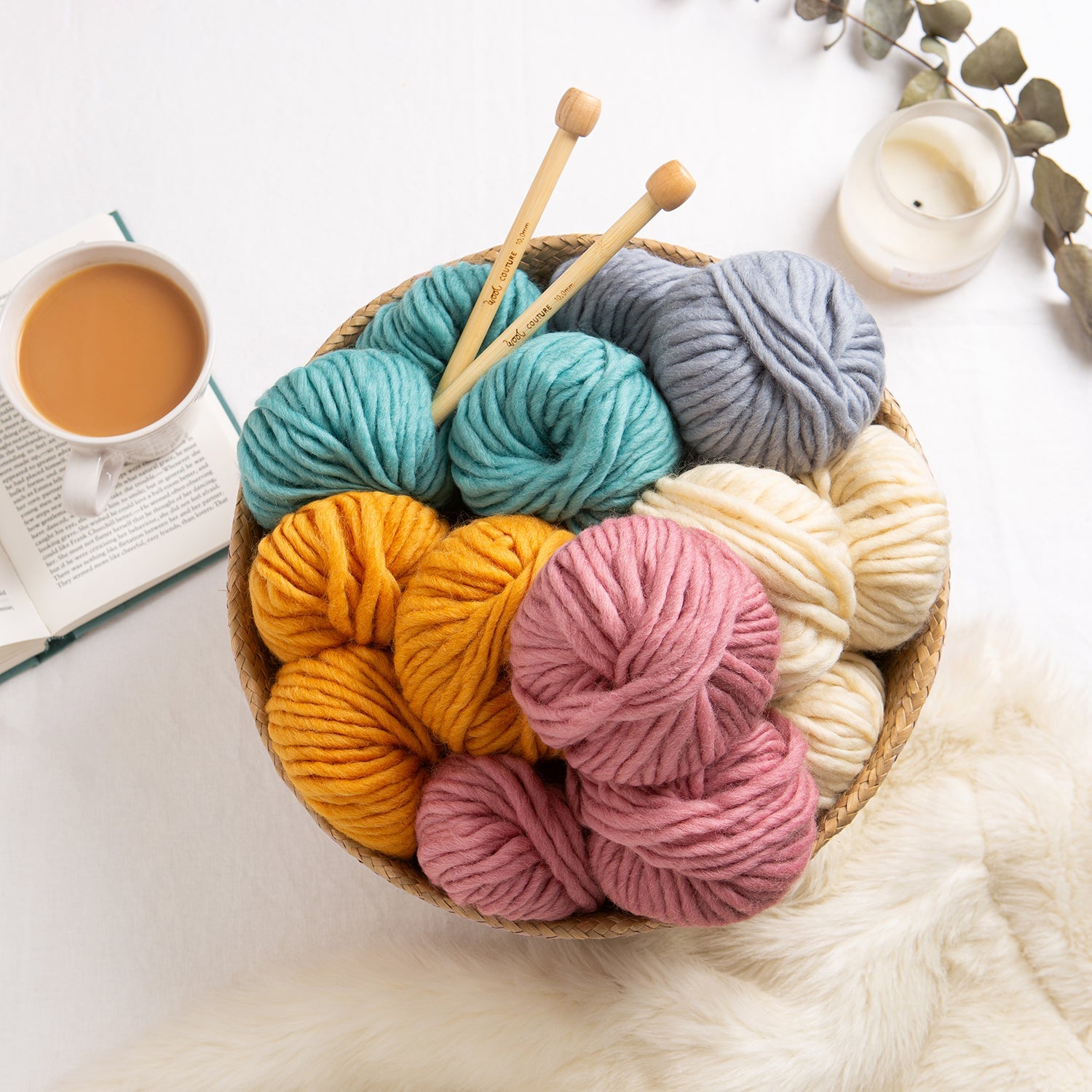 Mini Me Chunky Yarn - 25g Ball of Soft Knitting Wool for Crochet, Hand Knitting & DIY Crafts - Perfect for Scarves, Hats & Baby Blankets