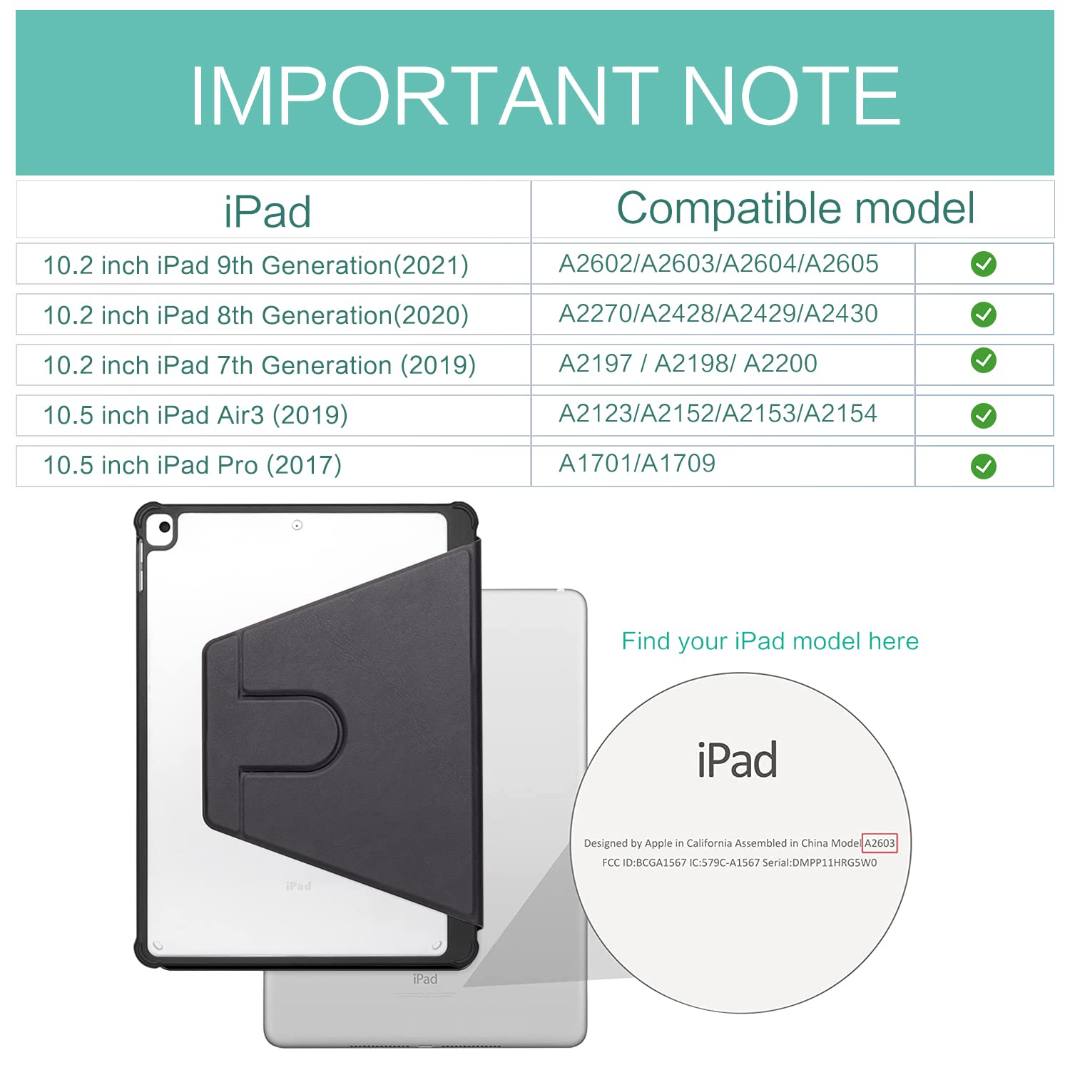 Premium Protective Case for iPad 9th/8th/7th Gen 10.2