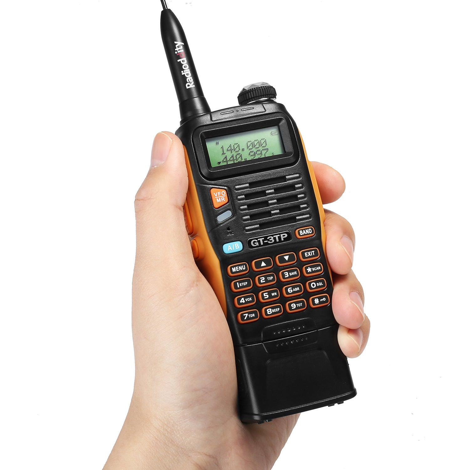 Baofeng GT-3TP Mark III Two-Way Radio with 3800mAh Battery [2 Pack + Free Charging Cable] - Long Range Walkie Talkies for Outdoor Adventures, Construction Sites & Emergency Communication
