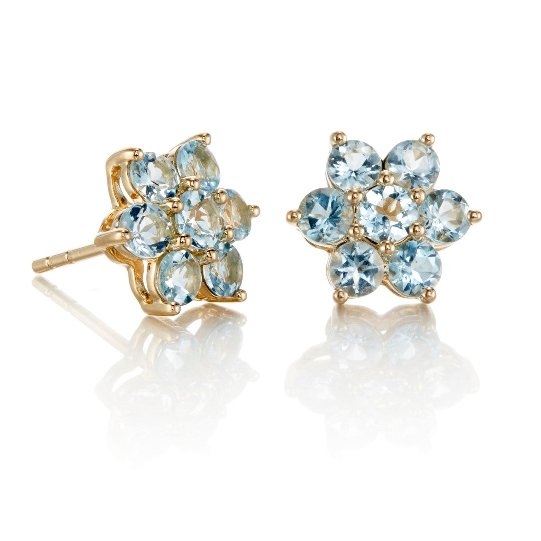 Exquisite Aurora Earrings with Genuine Aquamarine Gemstones – Perfect for Weddings, Parties & Special Occasions