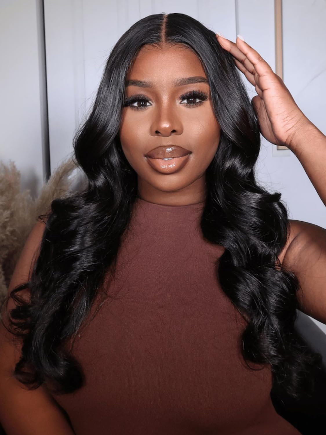 UNICE 16 Inch Glueless Human Hair Wigs - 5x5 HD Lace Closure, Pre Plucked, Bleached Knots, Body Wave, 180% Density for All Skin Tones | Perfect for Daily Wear, Special Occasions & Protective Styling