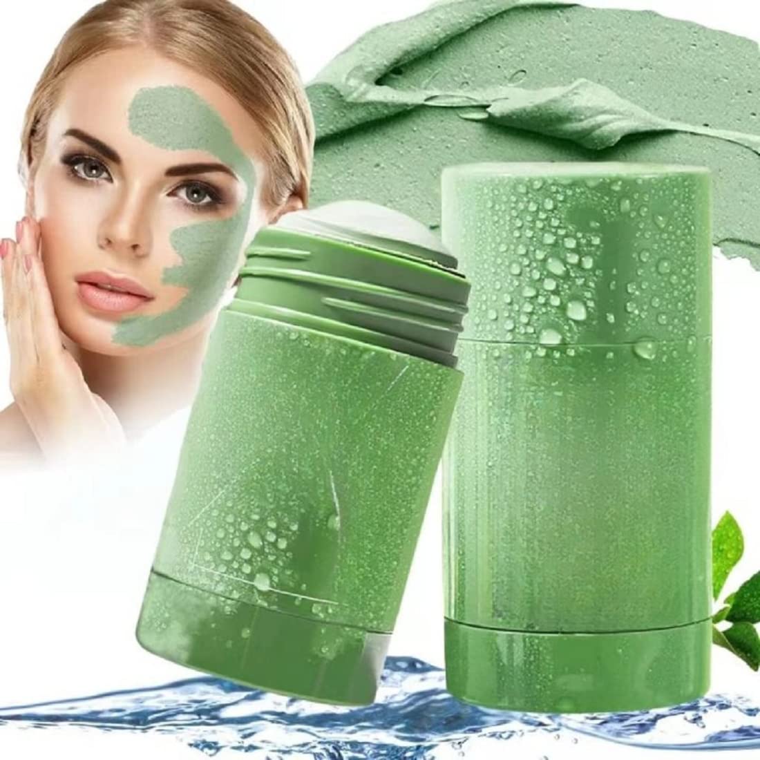 VBA Green Tea Stick Face Mask - Blackhead Remover & Acne Treatment | Oil Control & Deep Pore Cleansing | Purifying Clay Stick Mask for Men & Women (1 Pack) | Perfect for Daily Skincare & Travel