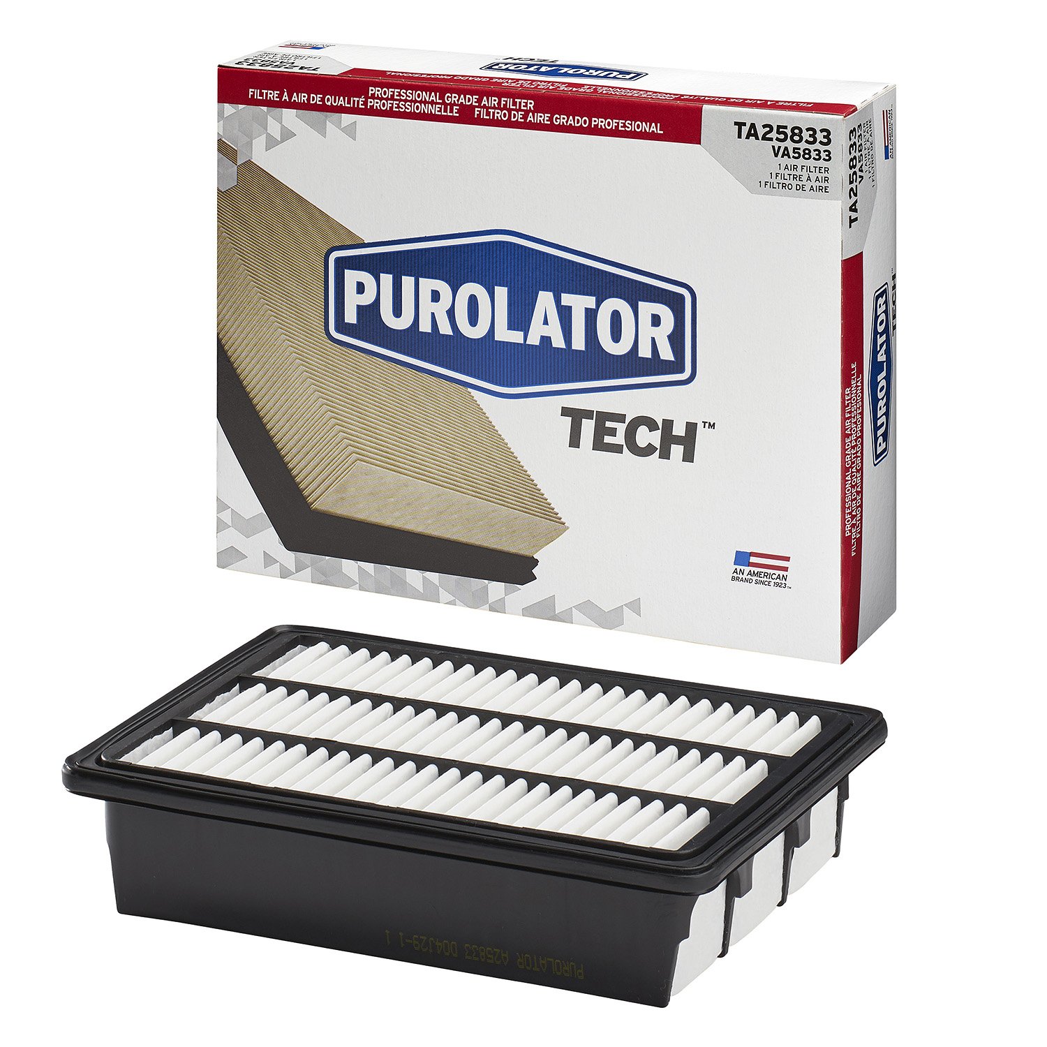 Purolator TA25833 PurolatorTECH High-Performance Air Filter for Cars & Trucks – Improves Engine Performance & Air Quality | Ideal for Daily Commuting & Off-Road Adventures