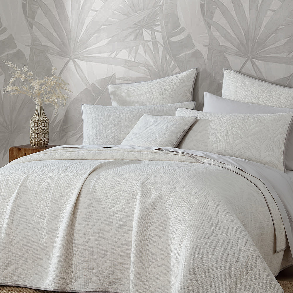 Kailani Fog Coverlet Set by Logan and Mason Platinum - Soft Luxury Bedding for Master Bedroom, Guest Room, or Hotel Styling