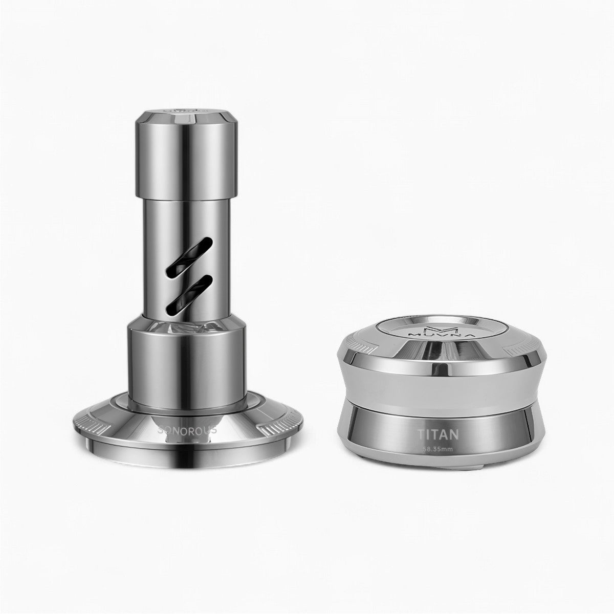 Premium Titan Tamper and Coffee Distributor - Barista Tool for Espresso Machine, Perfect for Home Brewing and Professional Coffee Shops | Even Coffee Grounds for Rich Flavor