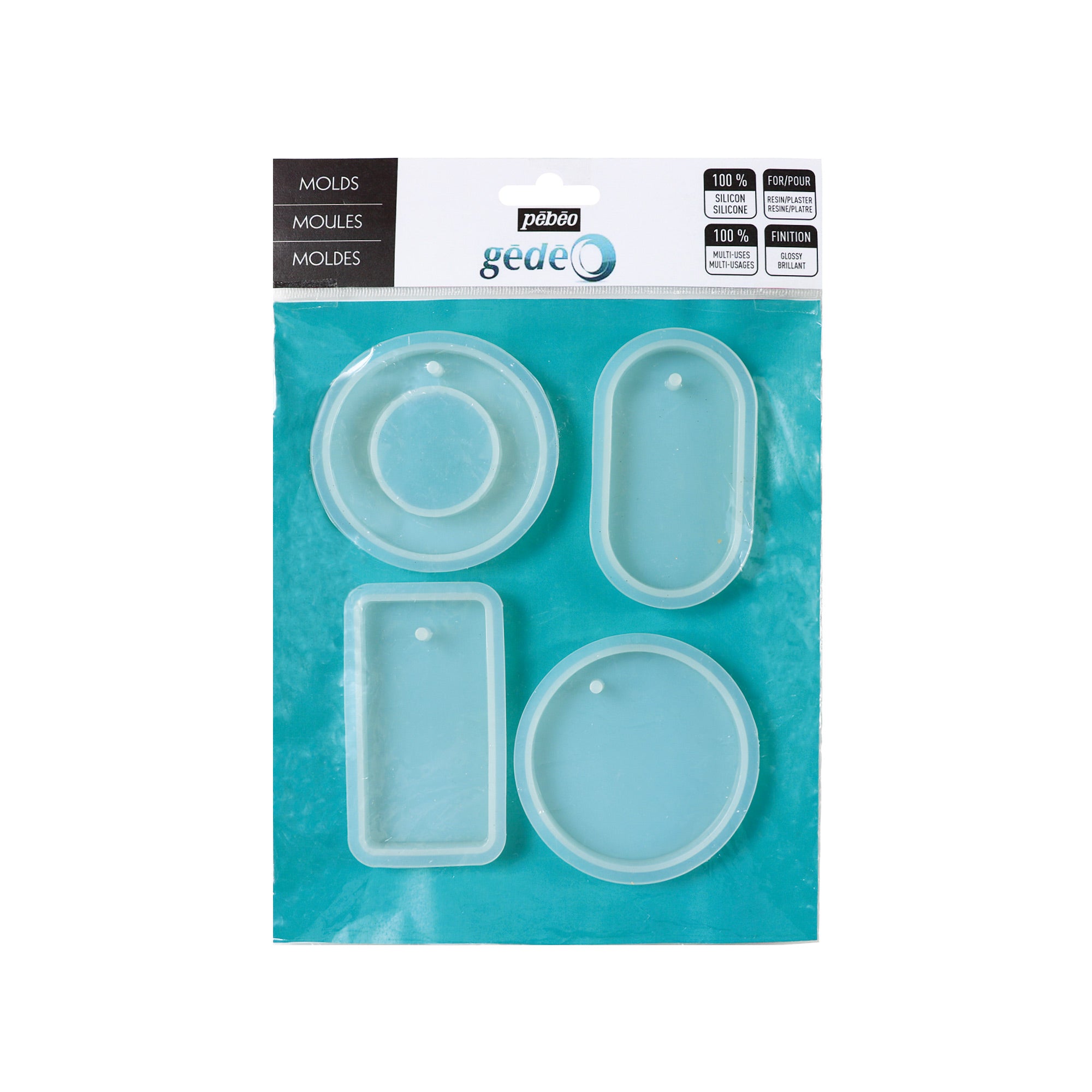 4 Pack Gédéo Silicone Molds - Geometric Baking Molds for Cupcakes, Chocolate, Ice Cubes & DIY Crafts - Reusable Non-Stick Cake Decorating Tools for Home Bakers
