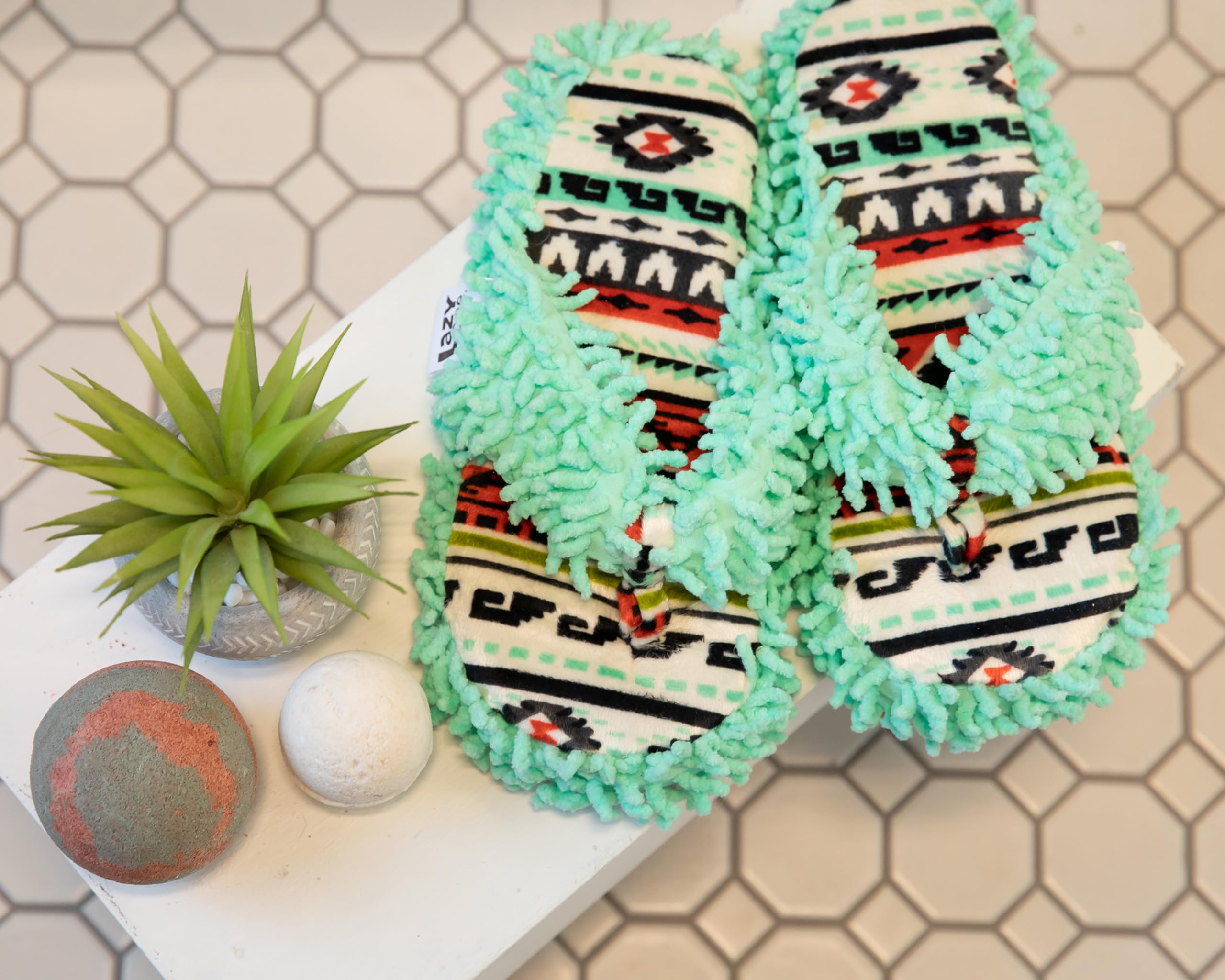 Lazy One Spa Flip-Flop Slippers for Women & Girls - Cozy Fuzzy House Slippers for Relaxation, Spa Day, and Home Comfort