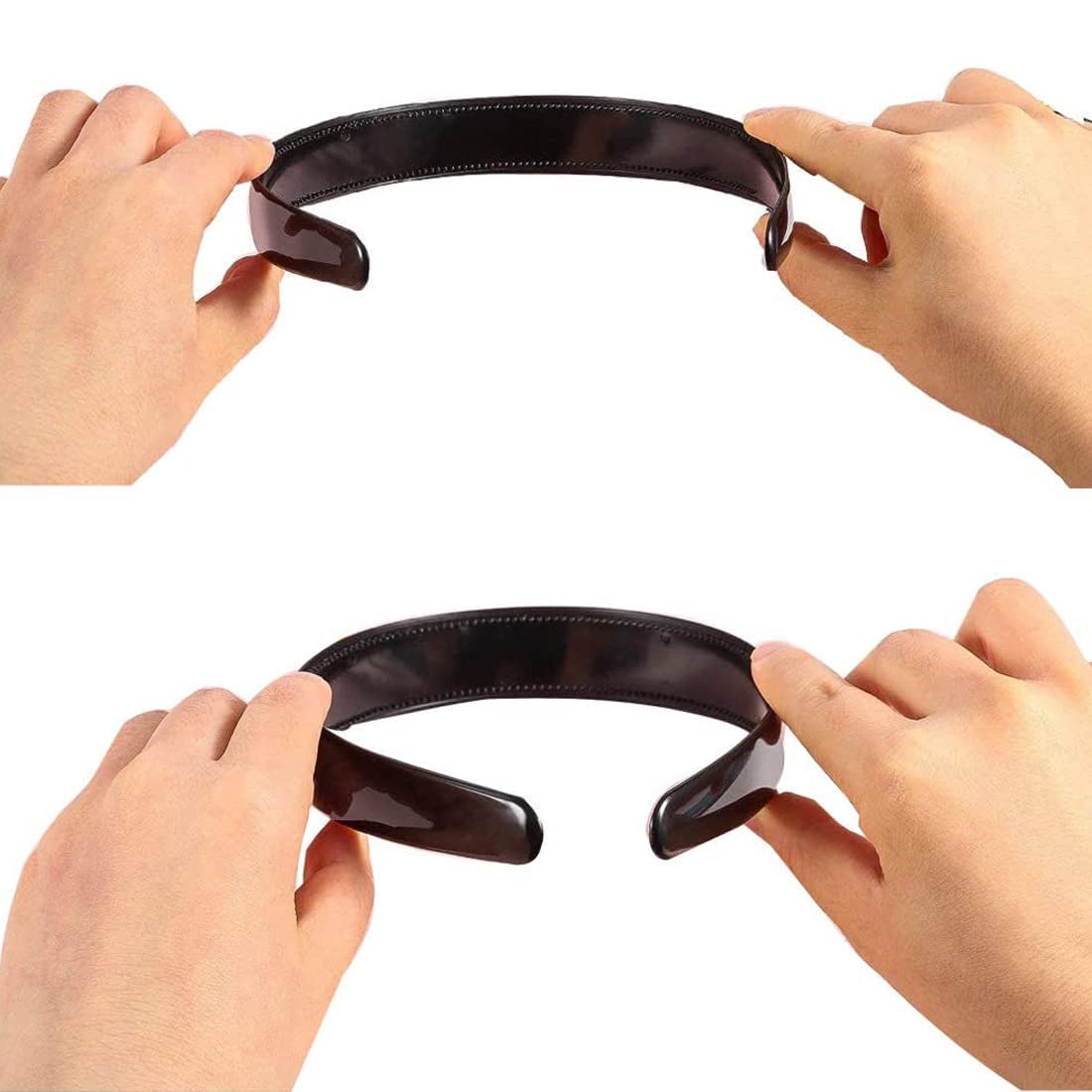 20 Pack 1 Inch Black Plain Plastic Headbands with Teeth - DIY Hair Accessories for Women & Girls - Perfect for Crafting, Cosplay, and Everyday Hair Styling