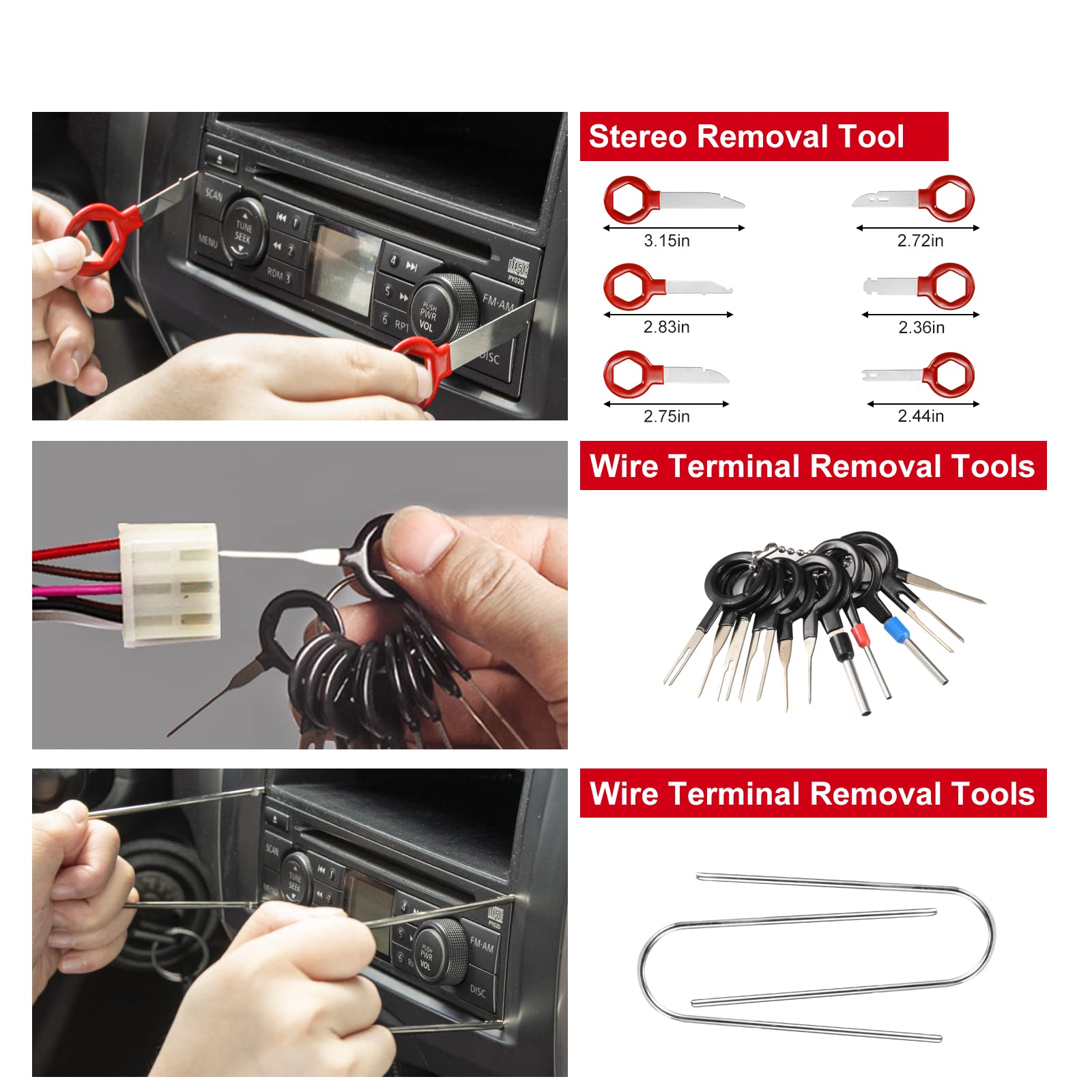 330Pcs Car Trim Removal Tool Kit - Pry Tool Set for Auto Panel, Door, Radio, Dash, Window & Bumper - Includes Clip Pliers, Adhesive Remover, Cable Clips & Fastener Tools - Perfect for DIY Auto Repair & Interior Detailing