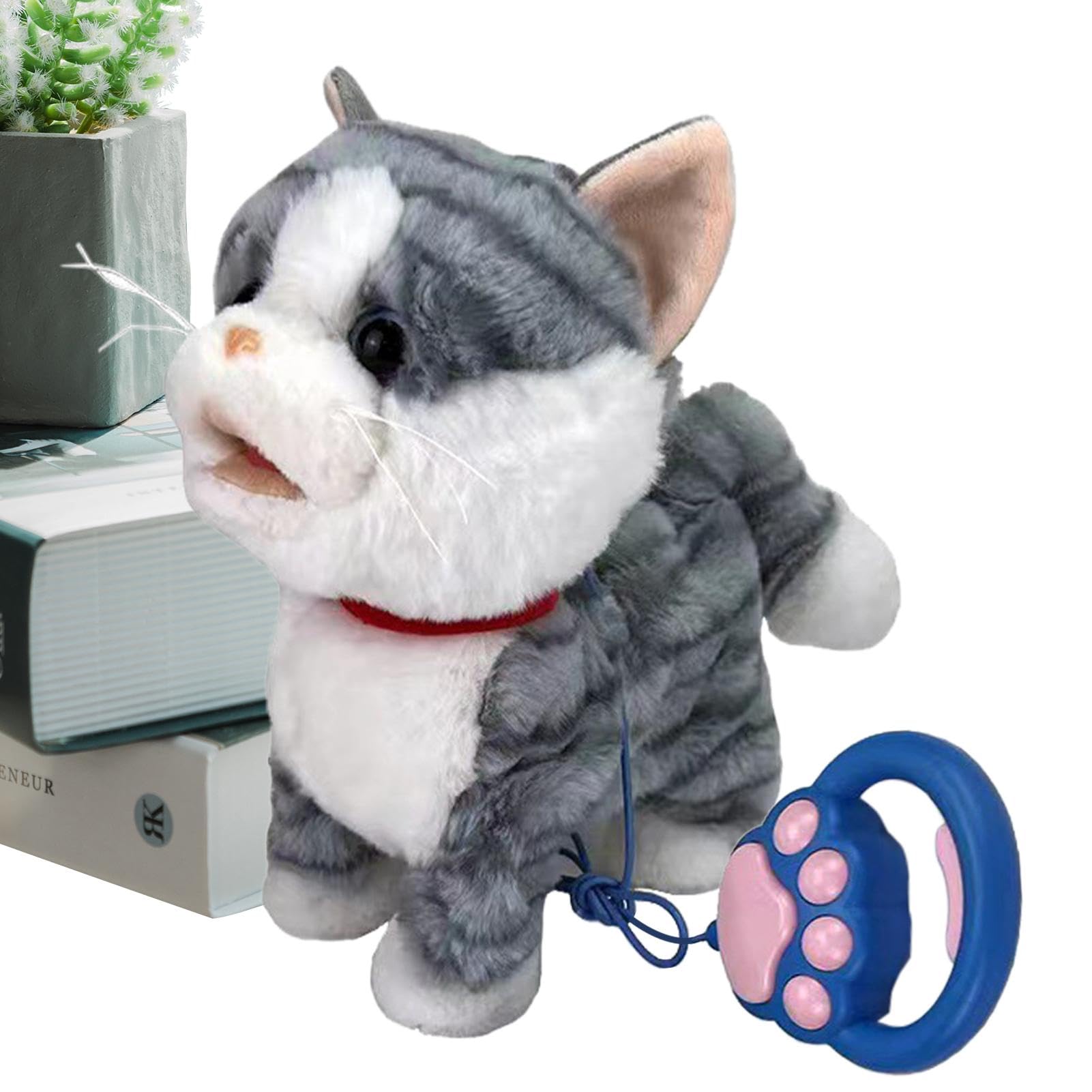 Interactive Electric Walking Plush Cat Toy for Kids - Soft Stuffed Animal with Fun Sounds & Motion, Perfect for Playtime & Pet Entertainment | Unique Gift for Cat Lovers