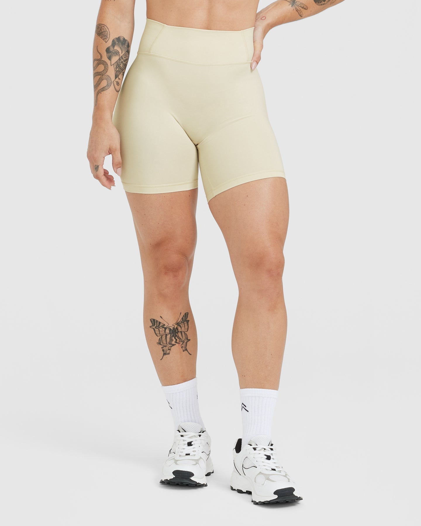 Timeless High Waisted Shorts for Women | 6-Inch Inseam | Vanilla Color | Perfect for Summer Outfits & Casual Wear