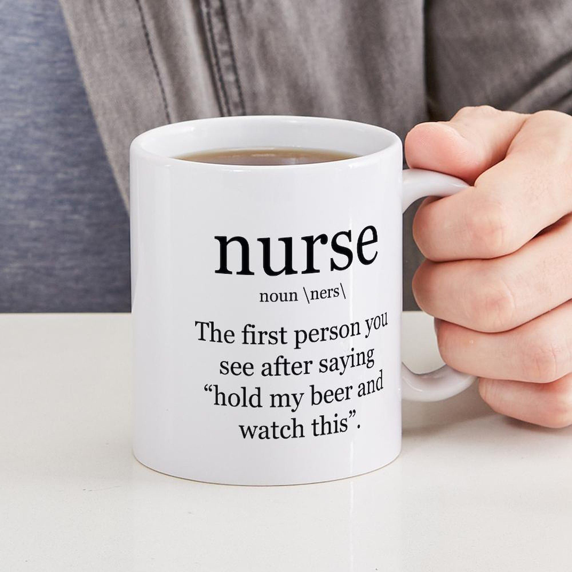 Nurse Definition Ceramic Coffee Mug 11 oz (325 ml) - Perfect Gift for Nurses, Medical Professionals & Healthcare Workers - Ideal for Coffee, Tea & Hot Drinks at Hospitals, Clinics & Home