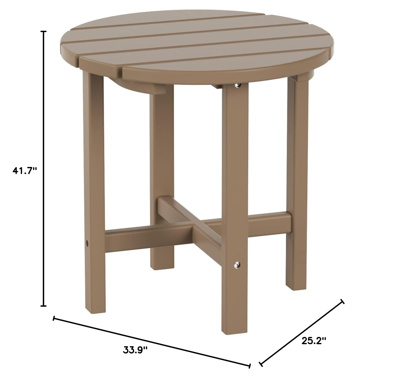 WO Home Furniture 3-Piece HDPE Outdoor Rocking Chair Set - Traditional Patio Rocking Chairs in Weathered Wood Finish - Perfect for Backyard, Garden, Porch & Poolside Relaxation