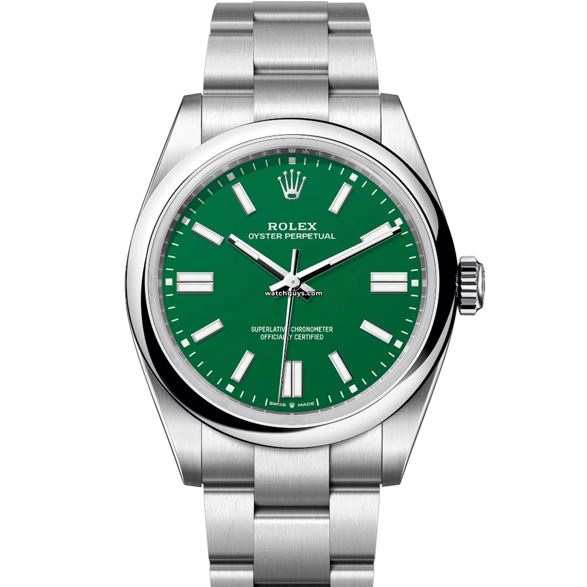 Rolex Oyster Perpetual 134300 Green Dial Stainless Steel Watch - Luxury Timepiece for Men, Business & Formal Occasions