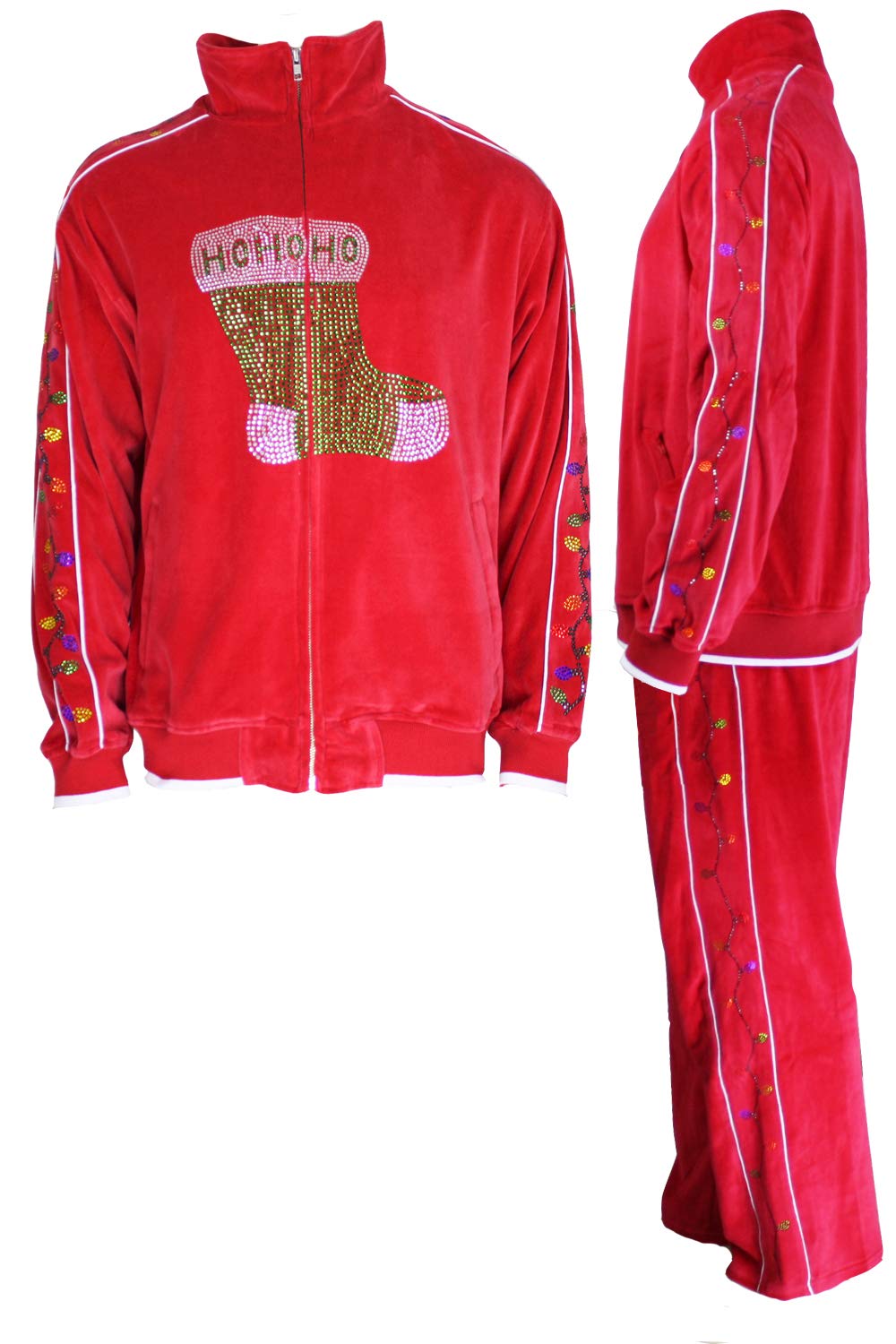 Sparkle & Shine Men's Tracksuit - Bling Bling Sweatsedo Jogging Suit for Gym, Party & Streetwear | Comfortable Hoodie & Pants Set