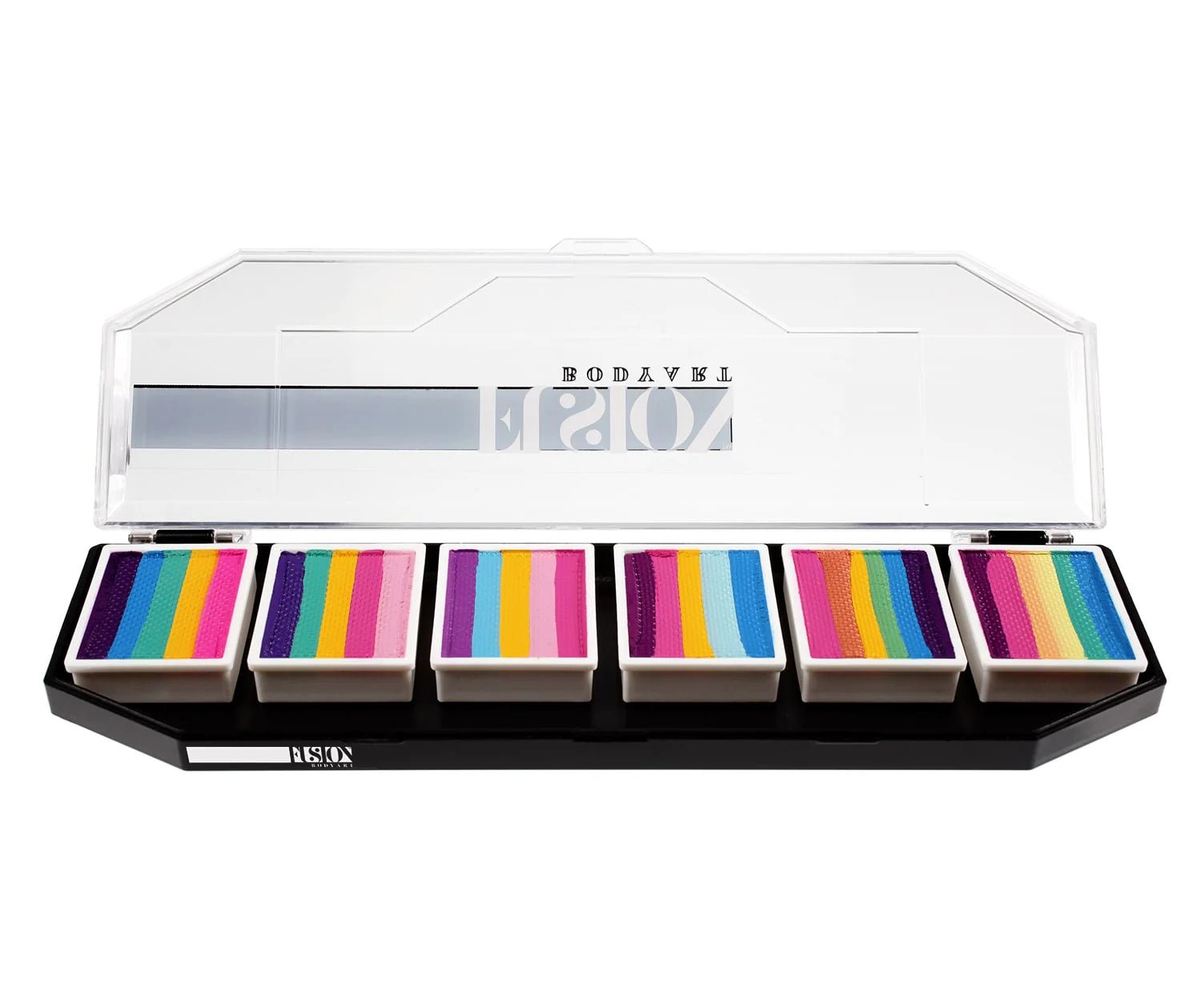 Fusion Body Art Lodie Up Rainbow Ponies Palette - Vibrant Eyeshadow Makeup Kit for Bold & Creative Looks - Perfect for Parties, Halloween, and Festival Makeup