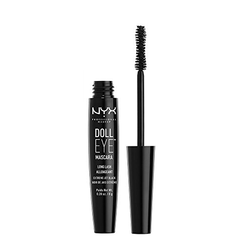 NYX Professional MakeUp Doll Eye Lengthening & Volumizing Mascara - Black | Long Lasting Lash Extension Effect for Dramatic Eyes | Perfect for Date Night, Parties & Special Occasions