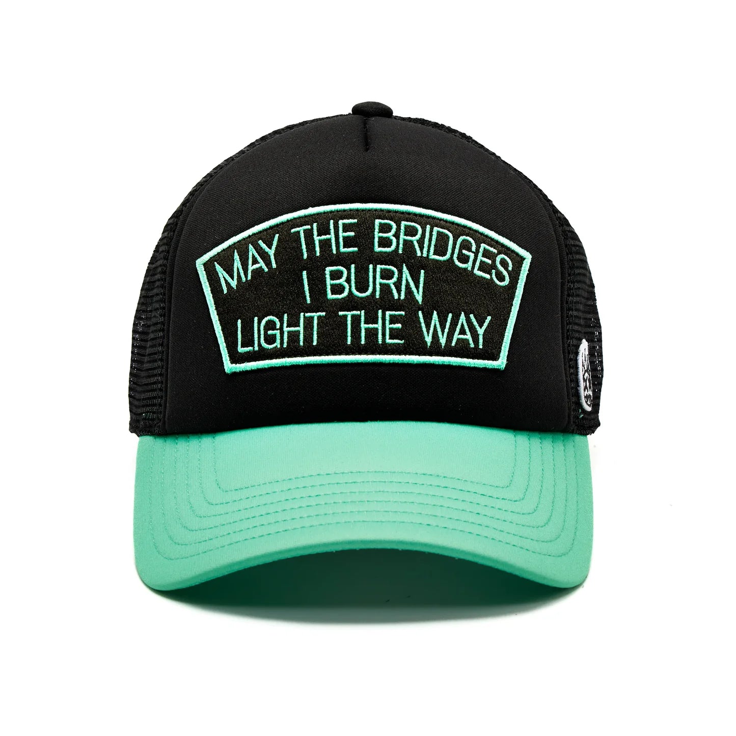 CULT OF INDIVIDUALITY May the Bridges Mesh Back Trucker Hat - Stylish Adjustable Baseball Cap for Men & Women - Perfect for Outdoor Activities, Sports & Casual Wear