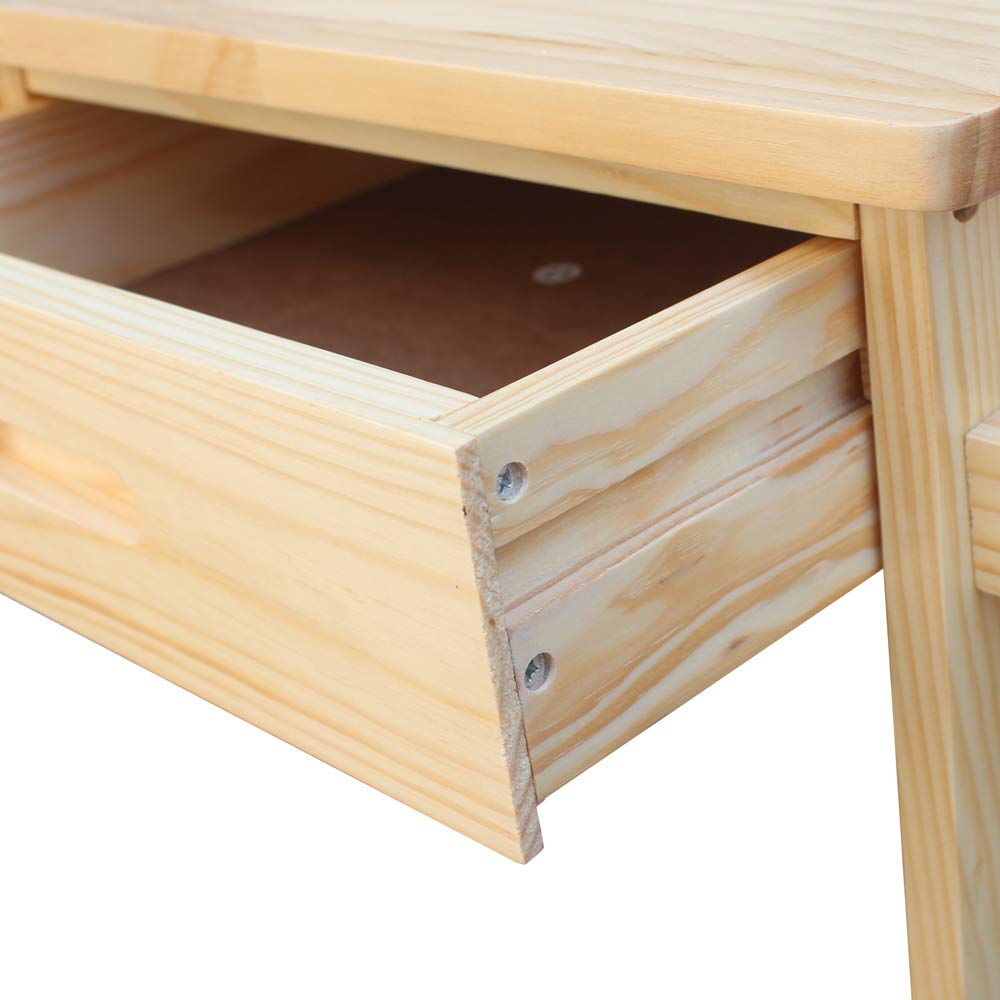 Foldable Dining Table Set with 2 Stools - Wooden Drop Leaf Table with 2 Drawers & Rolling Wheels, Space-Saving Kitchen Furniture for Small Apartments, Breakfast Nooks & Studio Living (Natural Finish, Square Design)