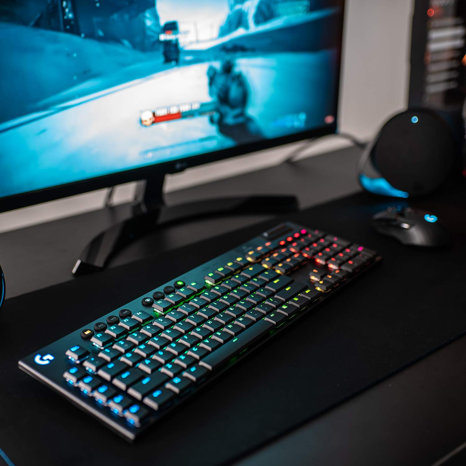 Logitech G915 Wireless Mechanical Gaming Keyboard (Tactile) - Black (Renewed) | Low-Profile GL Switches, LIGHTSYNC RGB, 30+ Hour Battery | Perfect for PC Gaming, Streaming & Office Work