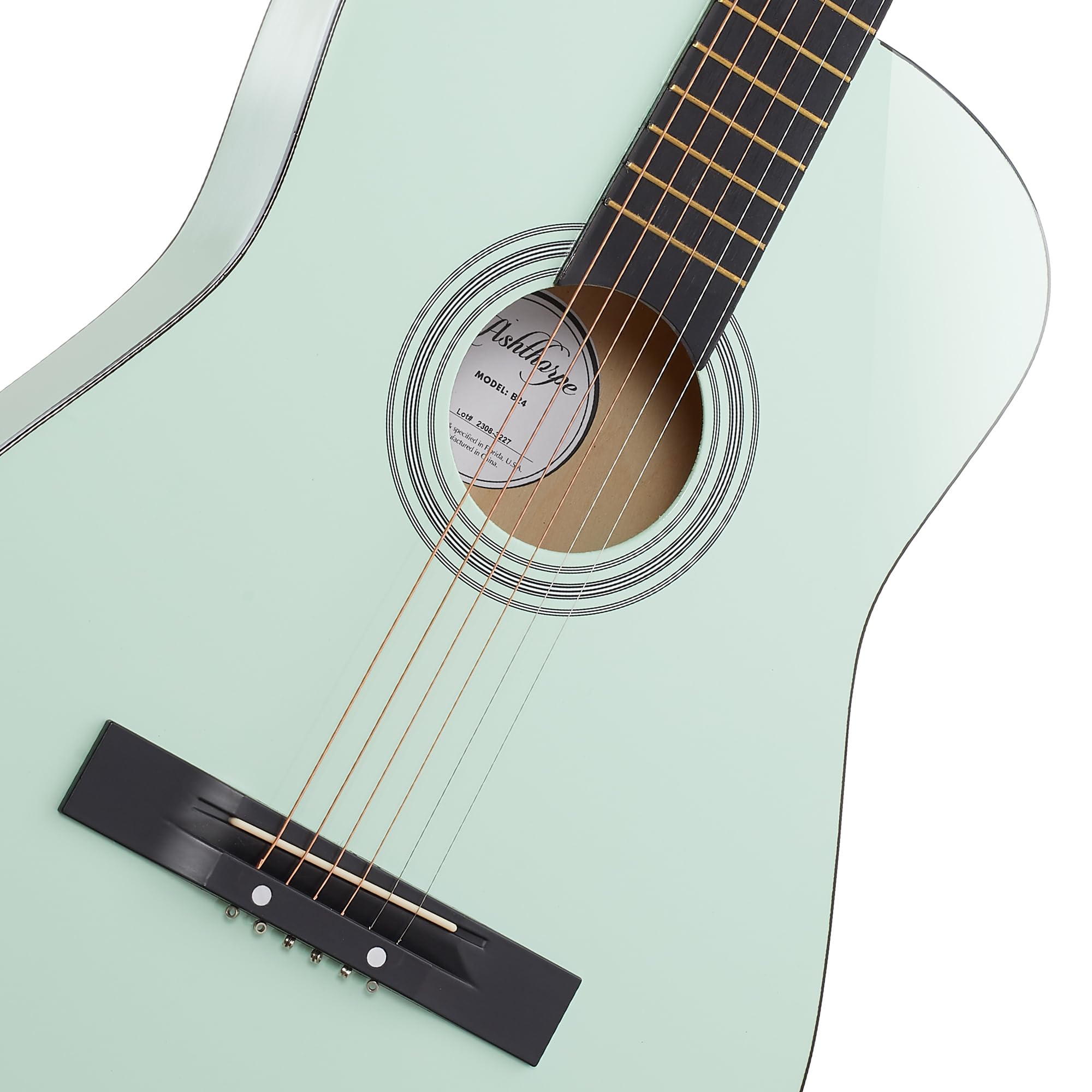 Ashthorpe 38-inch Beginner Acoustic Guitar Starter Kit (Mint Green) - Complete Package with Gig Bag, Strings, Strap, Tuner & Picks - Perfect for Kids, Teens & Adult Beginners Learning Guitar at Home, School or Camp