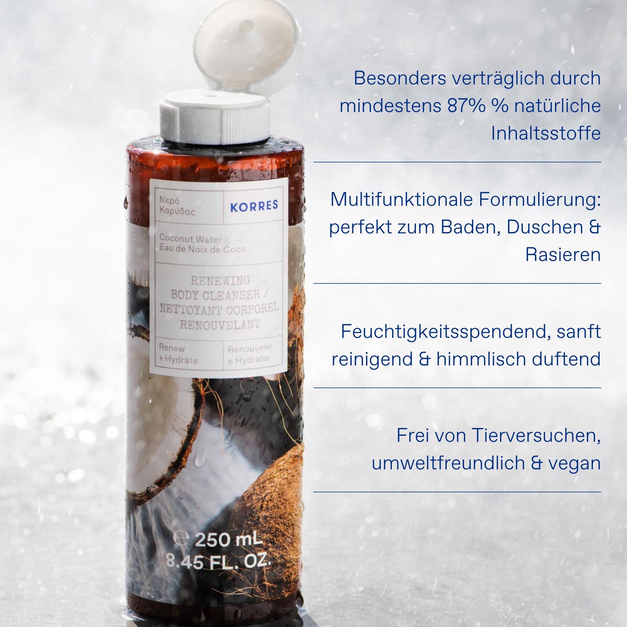 Korres White Blossom Renewing Body Wash - Hydrating & Brightening Shower Gel for Soft Skin | Perfect for Daily Use & Spa-Like Bath Experience