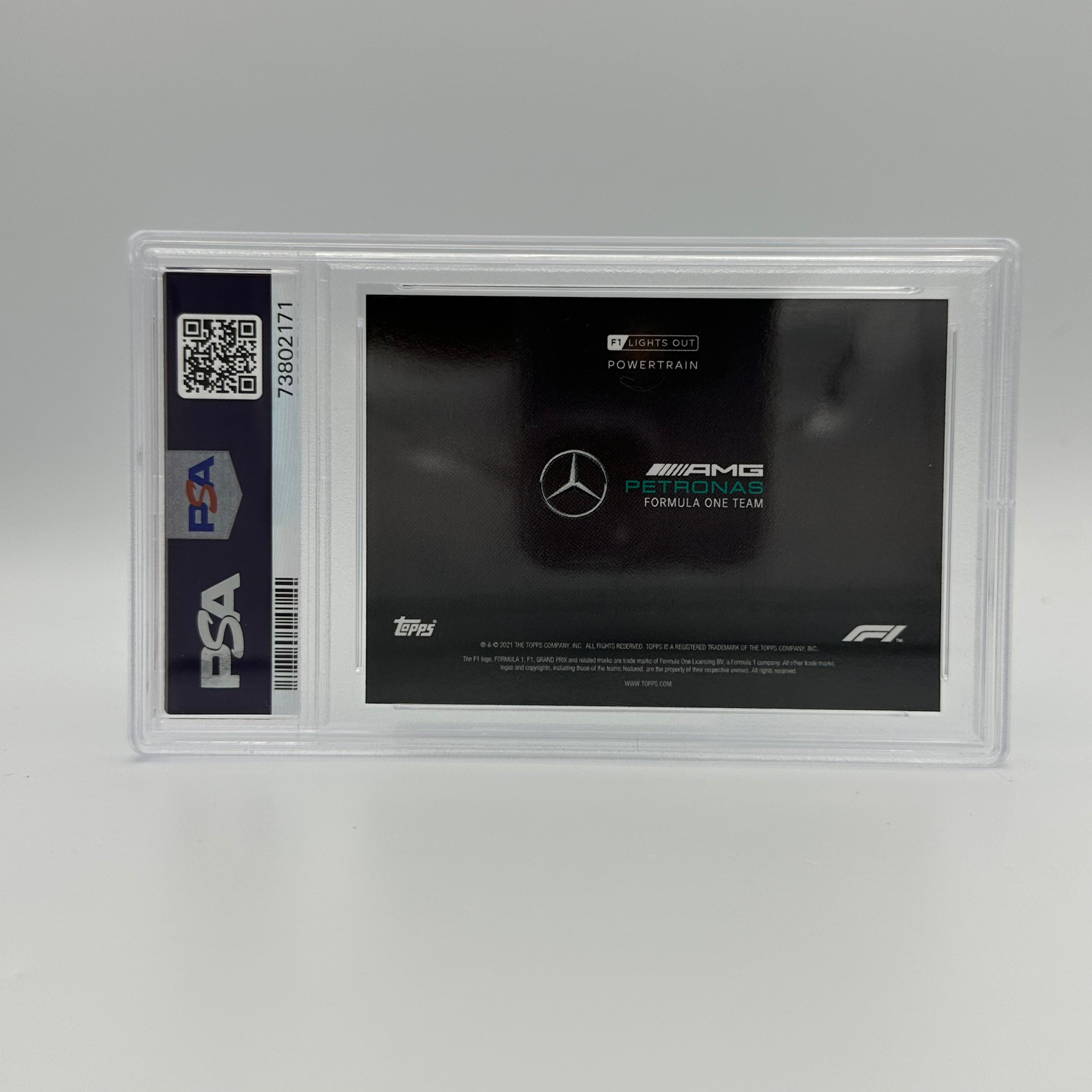PSA 10 33/99 Mercedes AMG Petronas F1 Team Powertrain Blue Trading Card - Rare Collectible for Formula 1 Fans & Motorsport Memorabilia Enthusiasts
