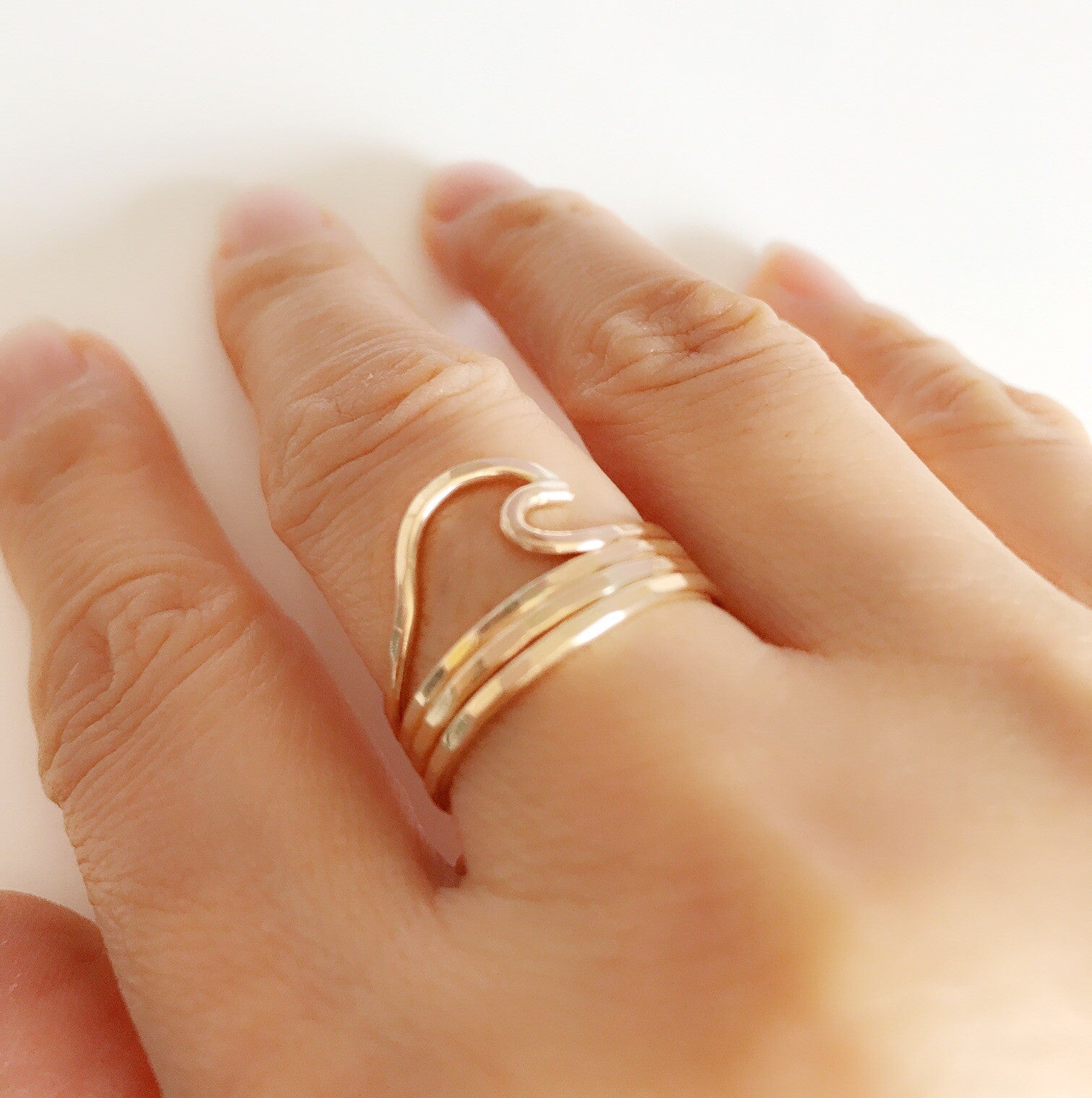 Wave Ring (R101) - Elegant Silver Wave Design Jewelry for Women - Perfect for Beach, Boho, and Everyday Fashion Accessories