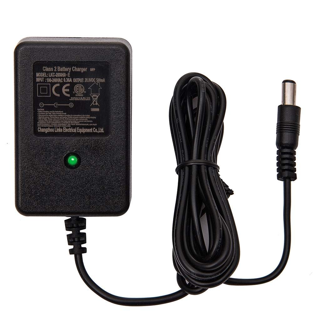24V 28.8V 500mA Ride On Car Charger - Kids Electric Toy Vehicle Battery Charger Power Adapter for Baby Carriage & Children's Ride-On Toys - Perfect for Home, Park & Outdoor Play