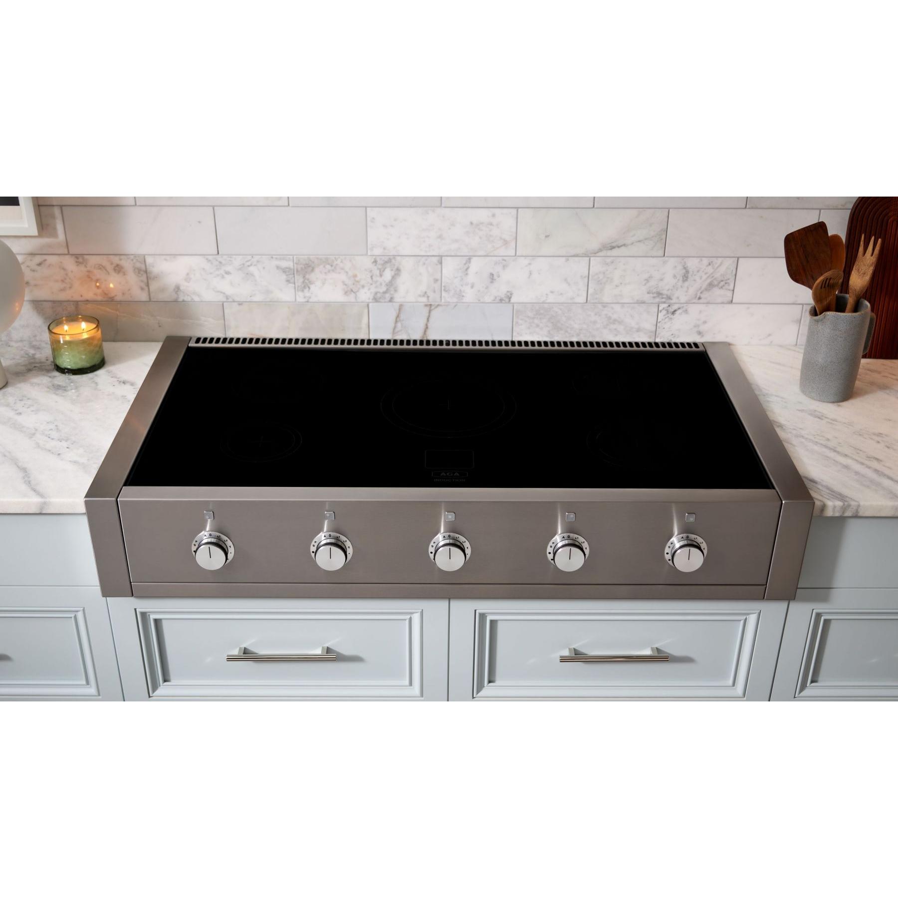 AGA AMC36INRTSS 36-Inch Built-In Induction Cooktop with Stainless Steel Finish - Perfect for Modern Kitchens & Professional Cooking