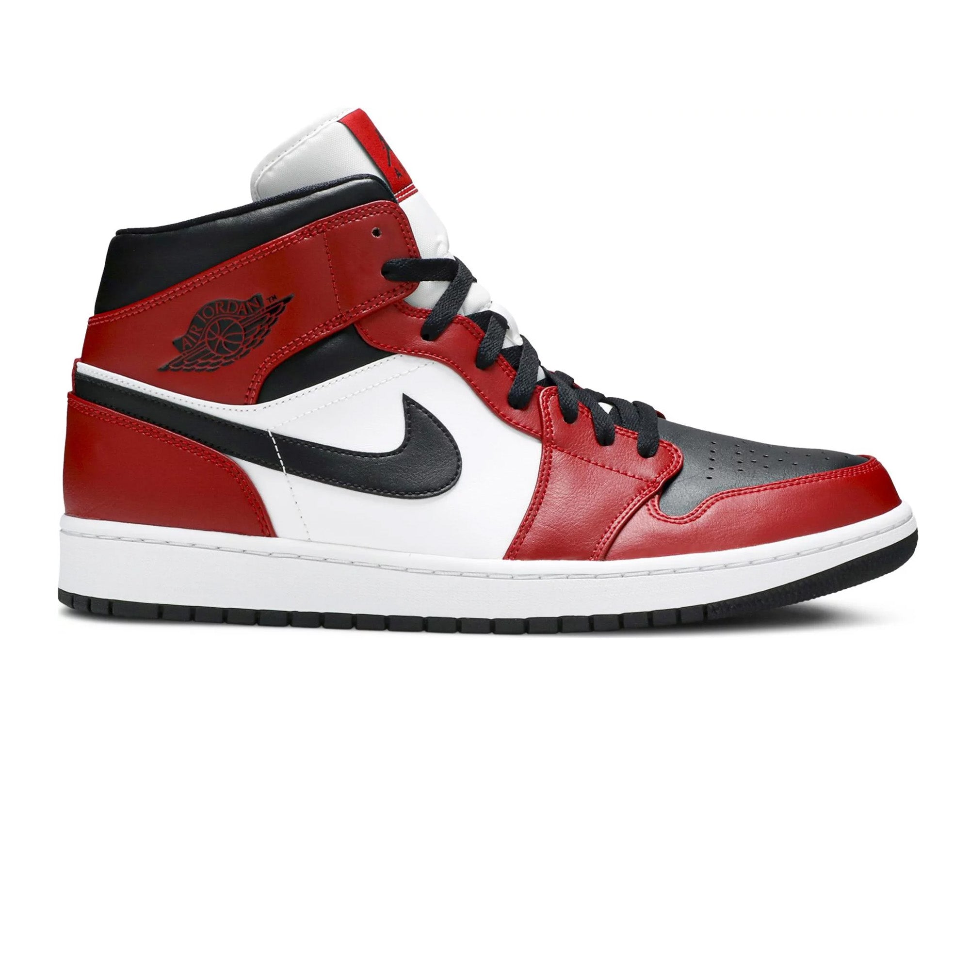 Air Jordan 1 Mid 'Chicago Black Toe' GS Sneakers (2020) - Basketball Shoes for Women & Girls - Perfect for Streetwear, Sports & Casual Fashion