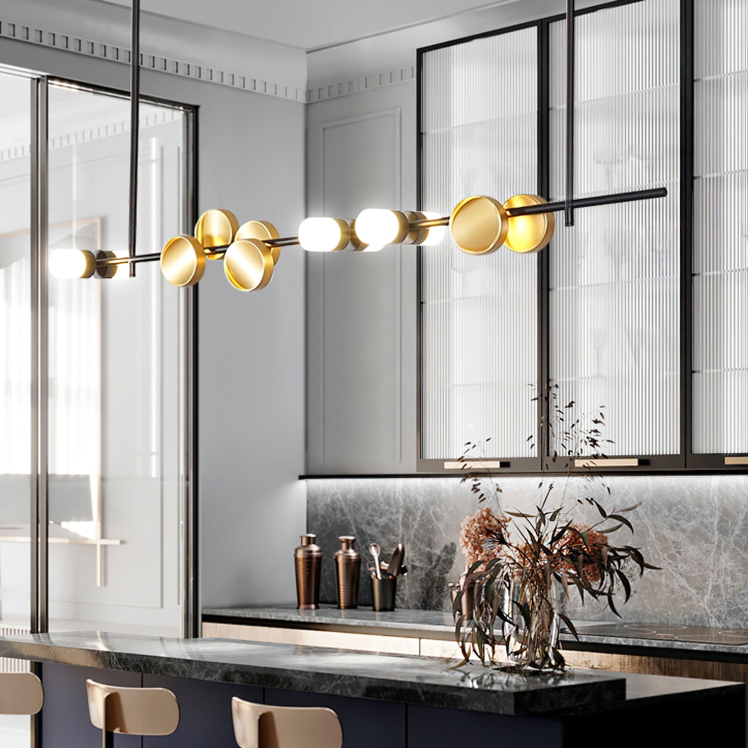 Modern Cilon Disc Pendant Light - Sleek Minimalist Ceiling Fixture for Dining Room, Kitchen Island & Living Room Decor - Energy Efficient LED Hanging Light for Home & Office