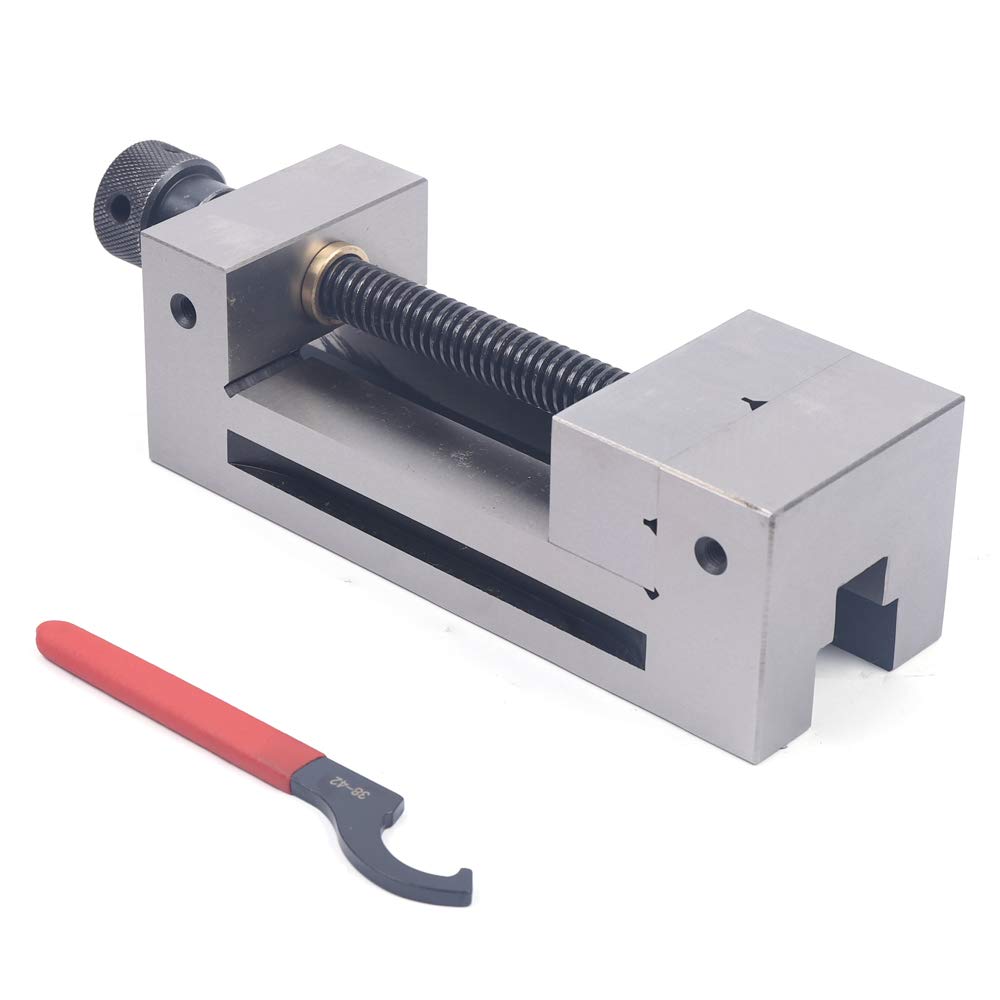 QGG High Precision Manual Flat Vice - Alloy Steel Tool Maker Vise with Sine Tool Slanting Pliers for Grinding, Milling & Metalworking - Perfect for DIY Projects, Workshop & Machine Shop Use
