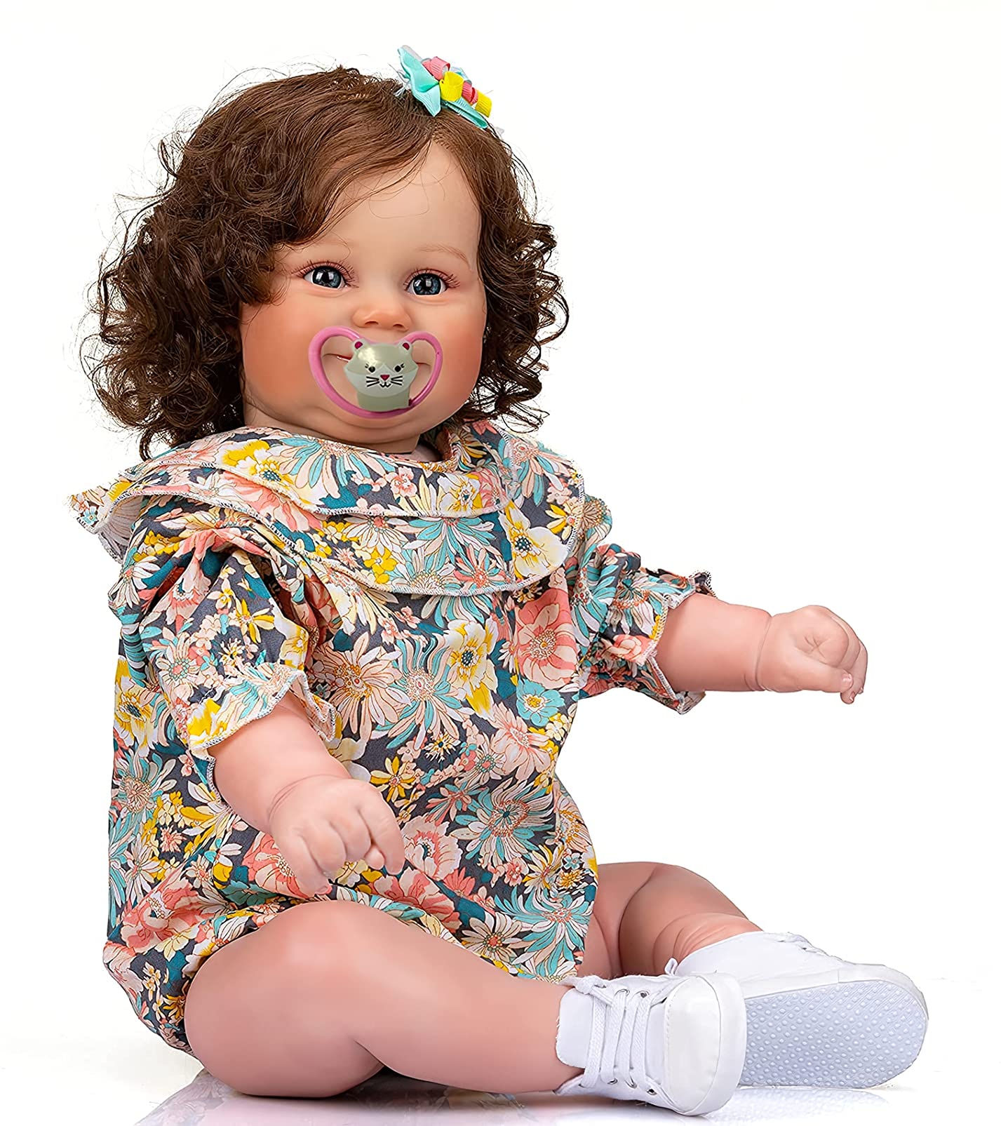 TERABITHIA 24 Inch Realistic Reborn Baby Doll - Lifelike Weighted Soft Body, Flexible Limbs, Collectible Art Doll for Girls | Perfect Birthday Gift, Nursery Decoration & Pretend Play Companion