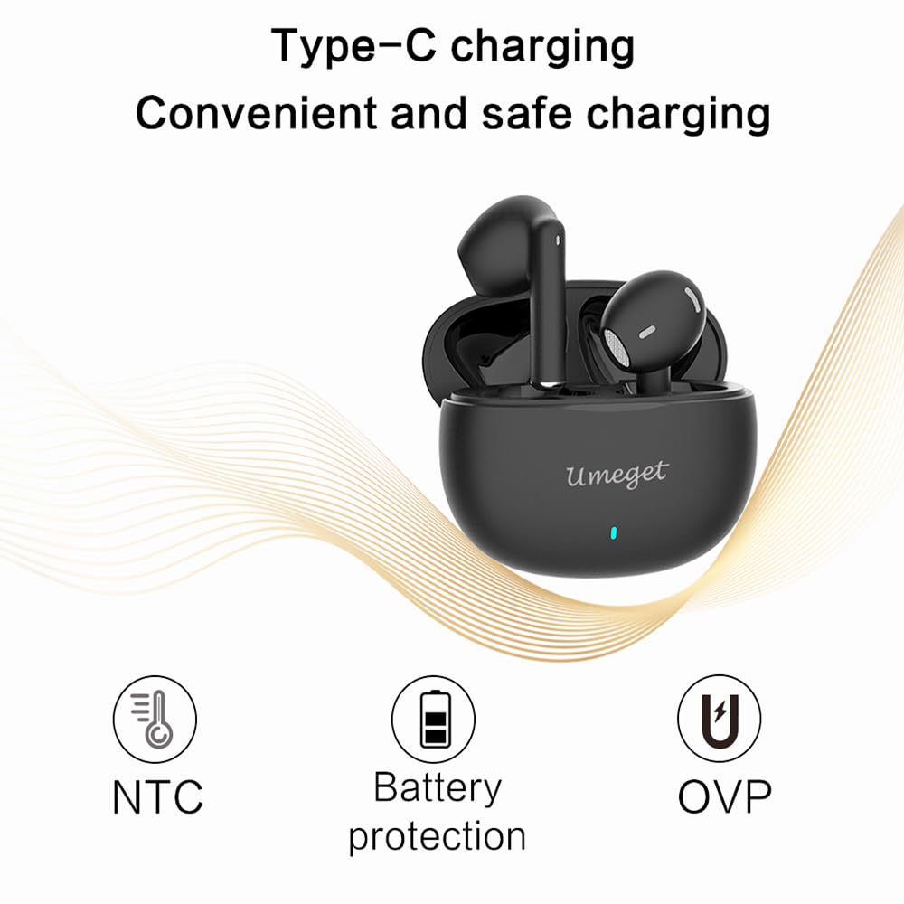 Wireless Bluetooth Earbuds with ENC Noise Cancellation & Dual Mic - 13mm Speaker for Crystal Clear Sound, Low Latency Gaming & In-Ear Detection - Perfect for Workouts, Commuting & Online Meetings (White)