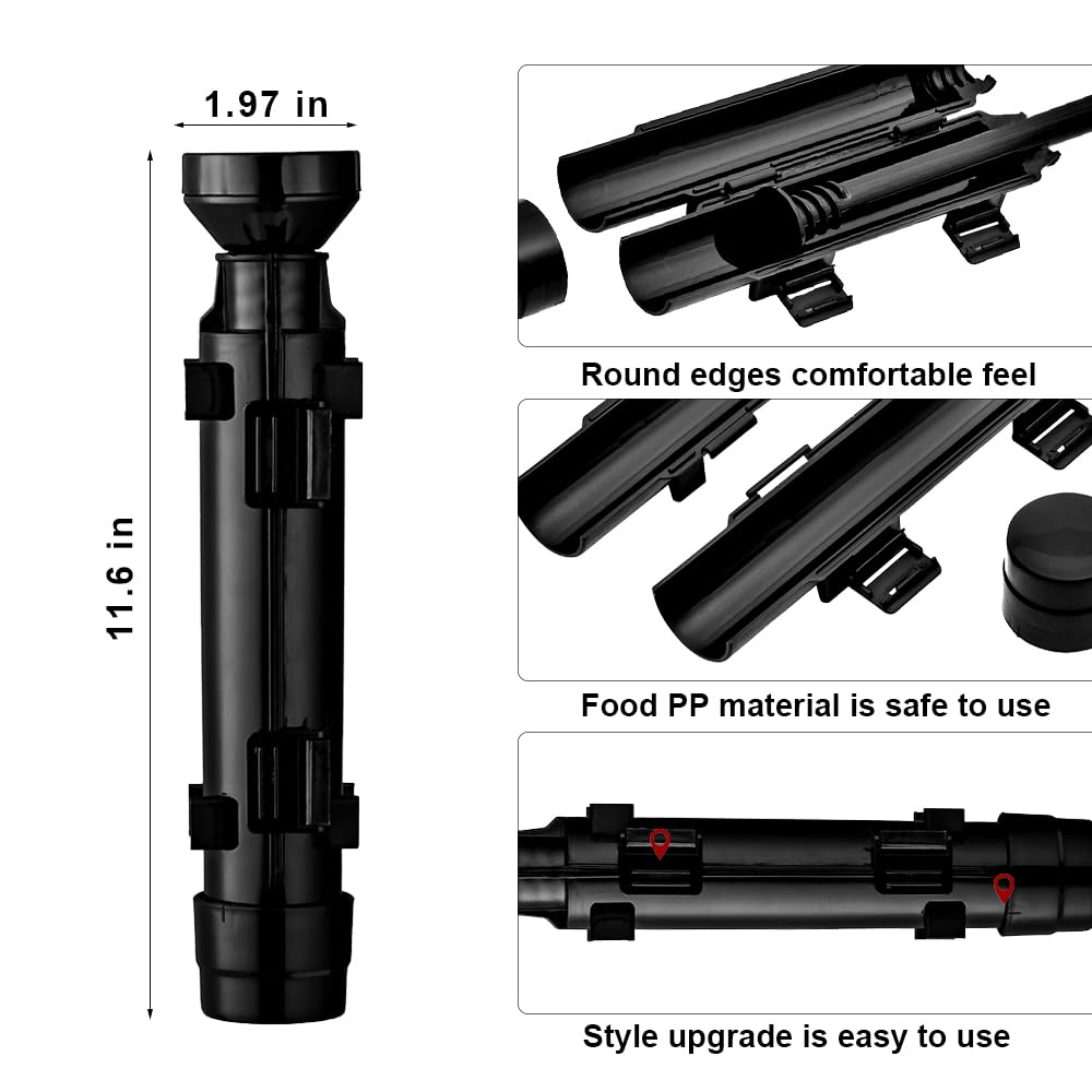 Premium Sushi Bazooka Maker Kit - Food Grade Plastic DIY Sushi Roller Mold for Rice, Vegetables & Meat | Easy Homemade Sushi Press Gun Tool for Kitchen | Perfect for Parties, Meal Prep & Japanese Cuisine Lovers