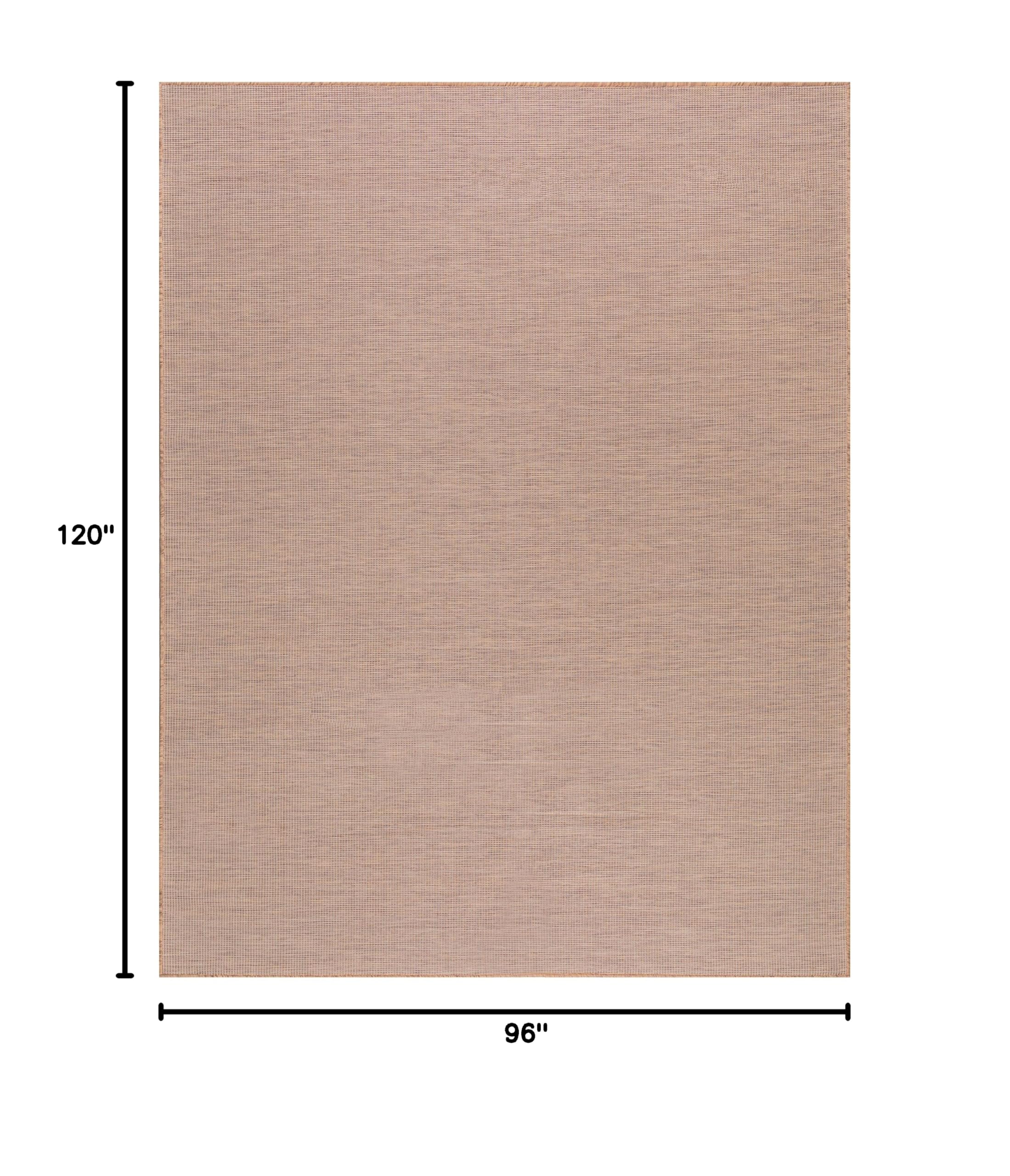 Nourison Positano 8' x 10' Indoor/Outdoor Jute Area Rug - Easy to Clean, Non-Shedding, Durable for Bedroom, Living Room, Dining Room, Backyard, Deck & Patio - Perfect for Home Decor, Outdoor Entertaining & High-Traffic Areas