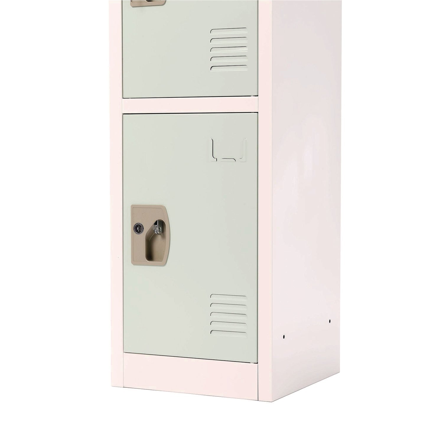 Steel Storage Locker with 4 Compartments - 12 x 12 x 72 Inches, Misty Green - Heavy-Duty School, Gym & Office Locker for Secure Storage