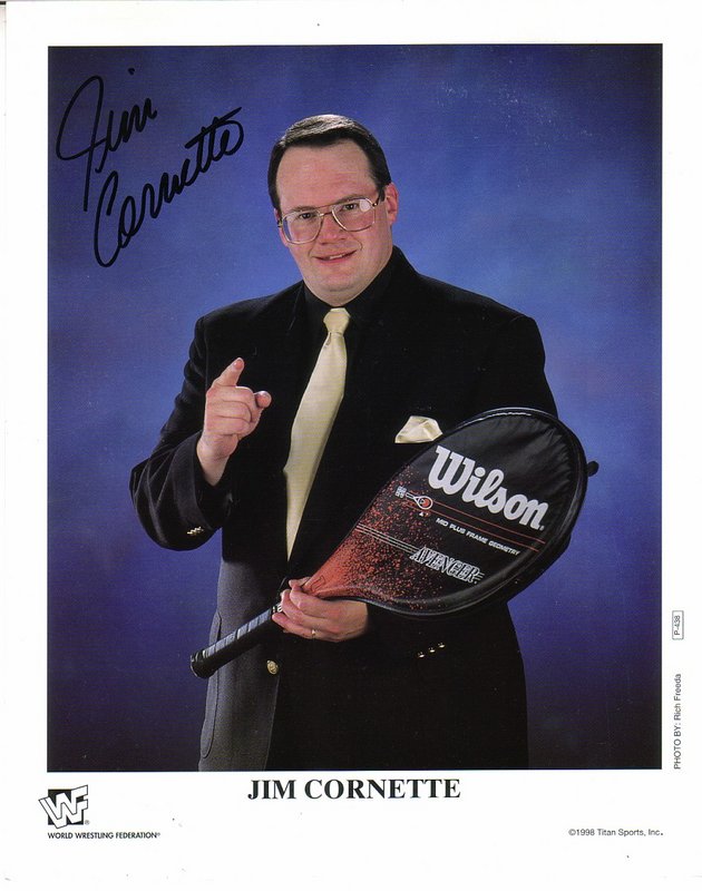 1998 Jim Cornette P438 Signed Color Wrestling Memorabilia - Perfect for Collectors & Wrestling Fans Display