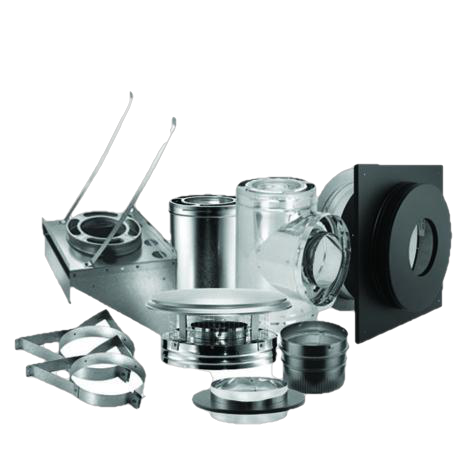 Duravent SD9088 6 Inch Triple Wall Steel Through the Wall Venting Kit - High Efficiency Fireplace & Stove Vent System for Safe Home Heating