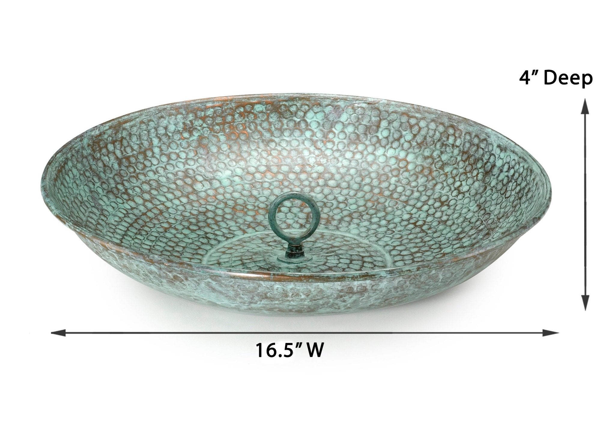 Blue Verde Copper Rain Chain with 16.5