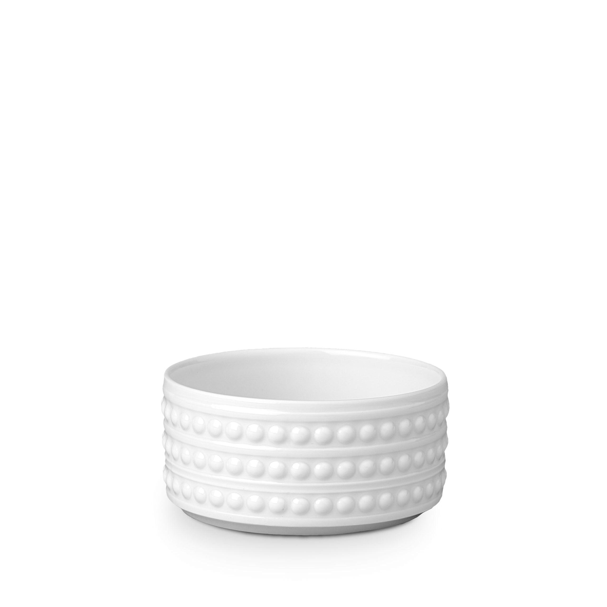 Perlée Deep White Bowl - Elegant Ceramic Serving Bowl for Soups, Salads & Desserts | Perfect for Dining, Entertaining & Home Decor
