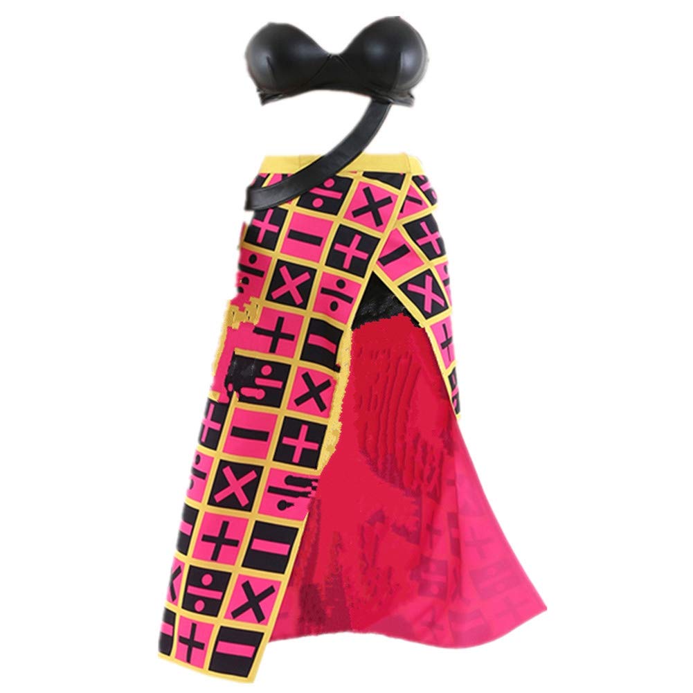 Trish Una Cosplay Costume & Wig Set - Golden Wind Outfit from JoJo's Bizarre Adventure | Anime Convention, Halloween Dress Up, Character Roleplay