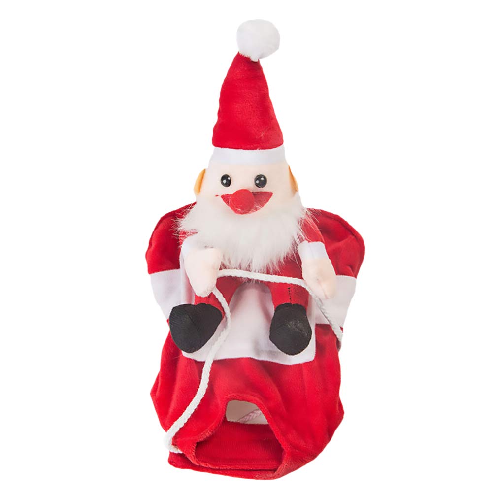 TEHAUX Christmas Pet Costume for Dogs & Cats - Funny Santa Outfit for Holiday Parties, Festive Xmas Gift for Pets (Red, Small) - Perfect for Christmas Photos, Pet Parades & Holiday Celebrations